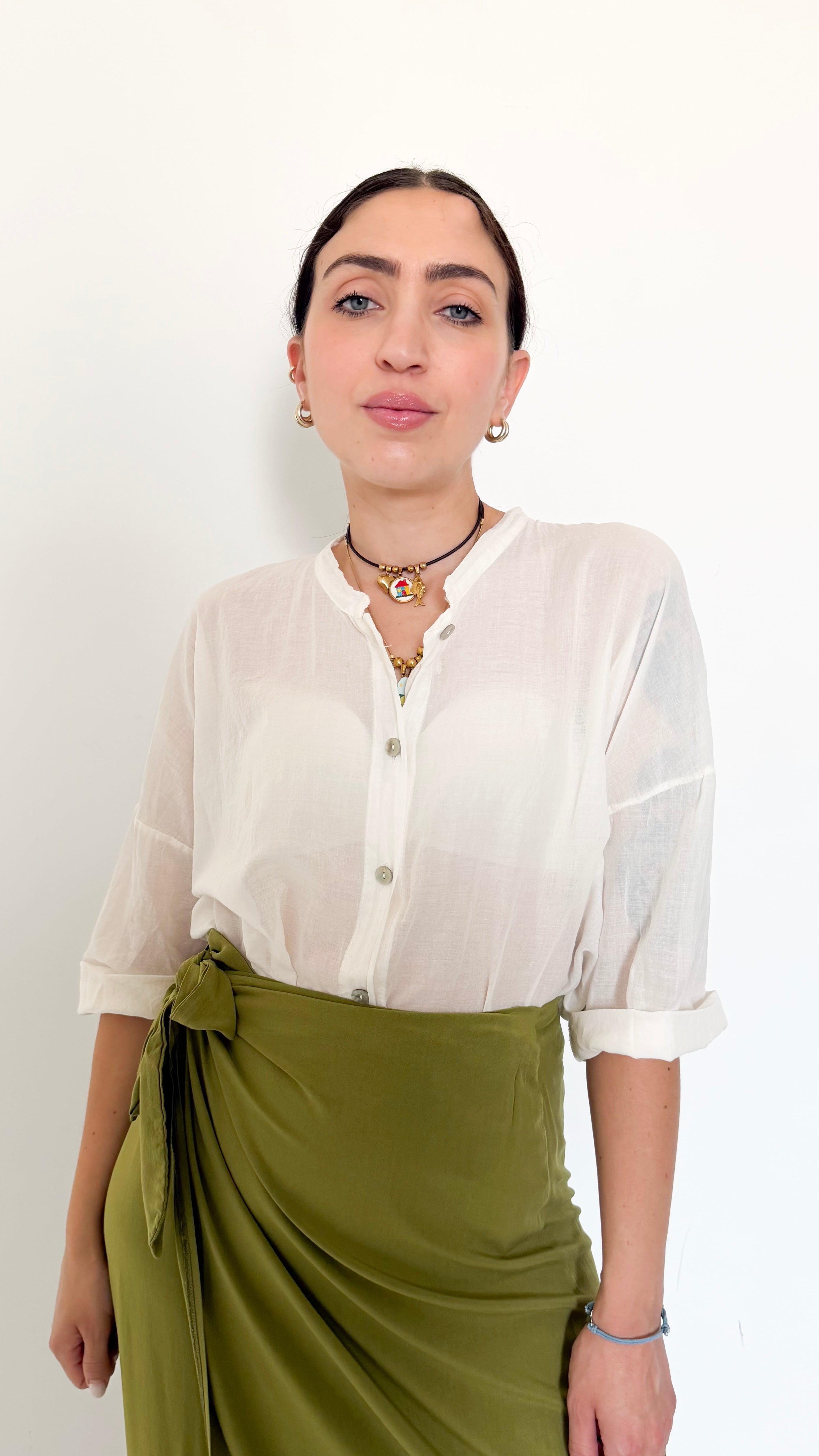 Camicia In Mussola Burro