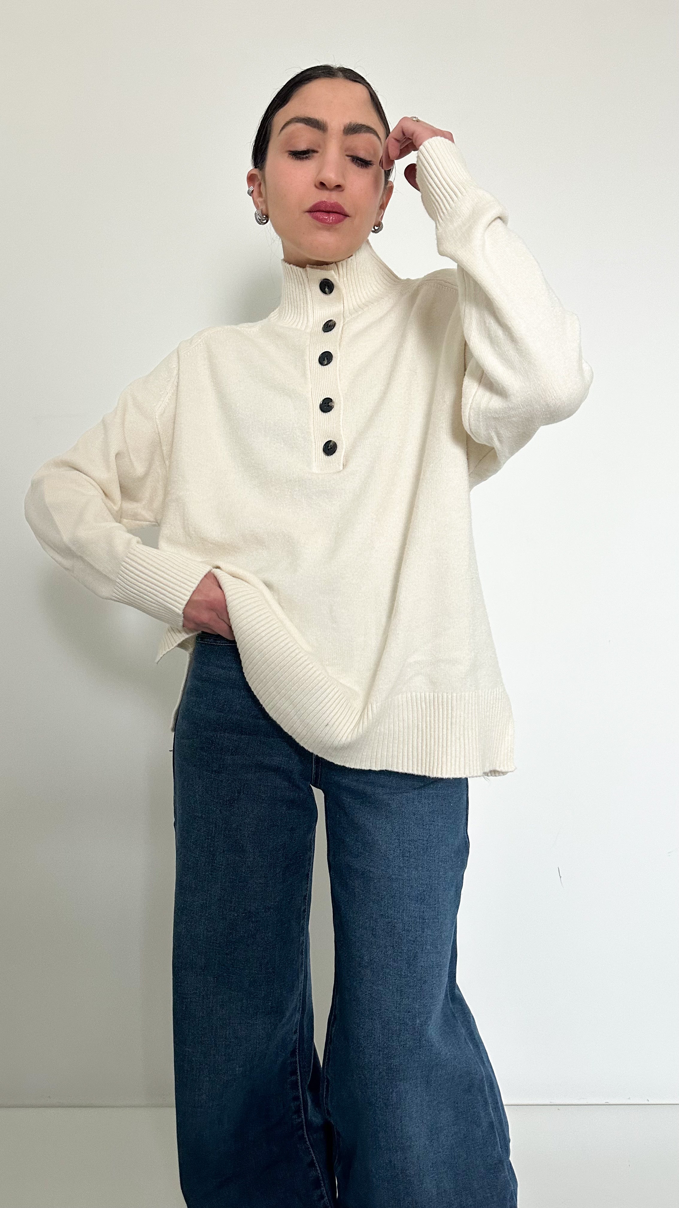 Pull Panna Con Bottoni