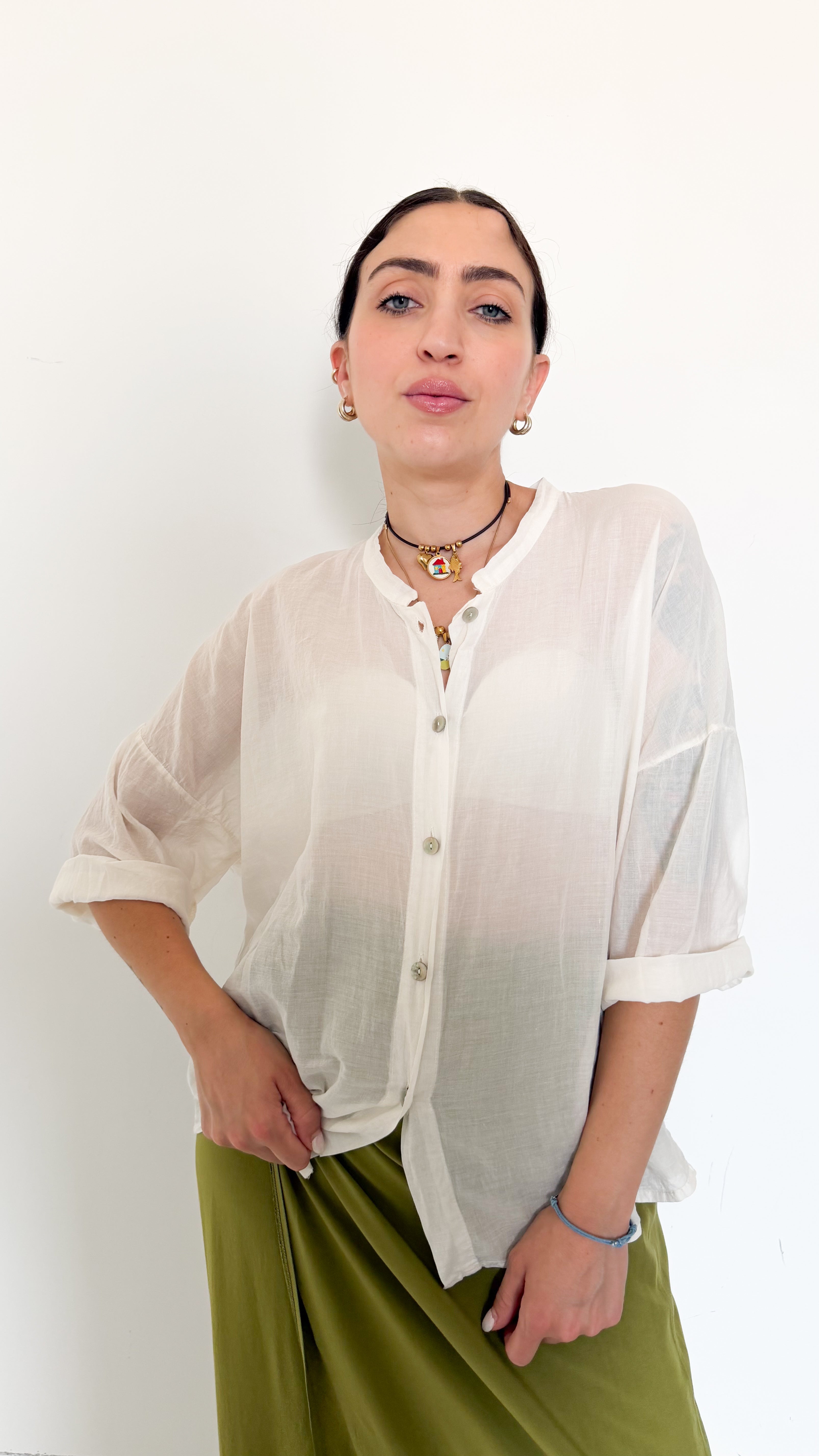 Camicia In Mussola Burro