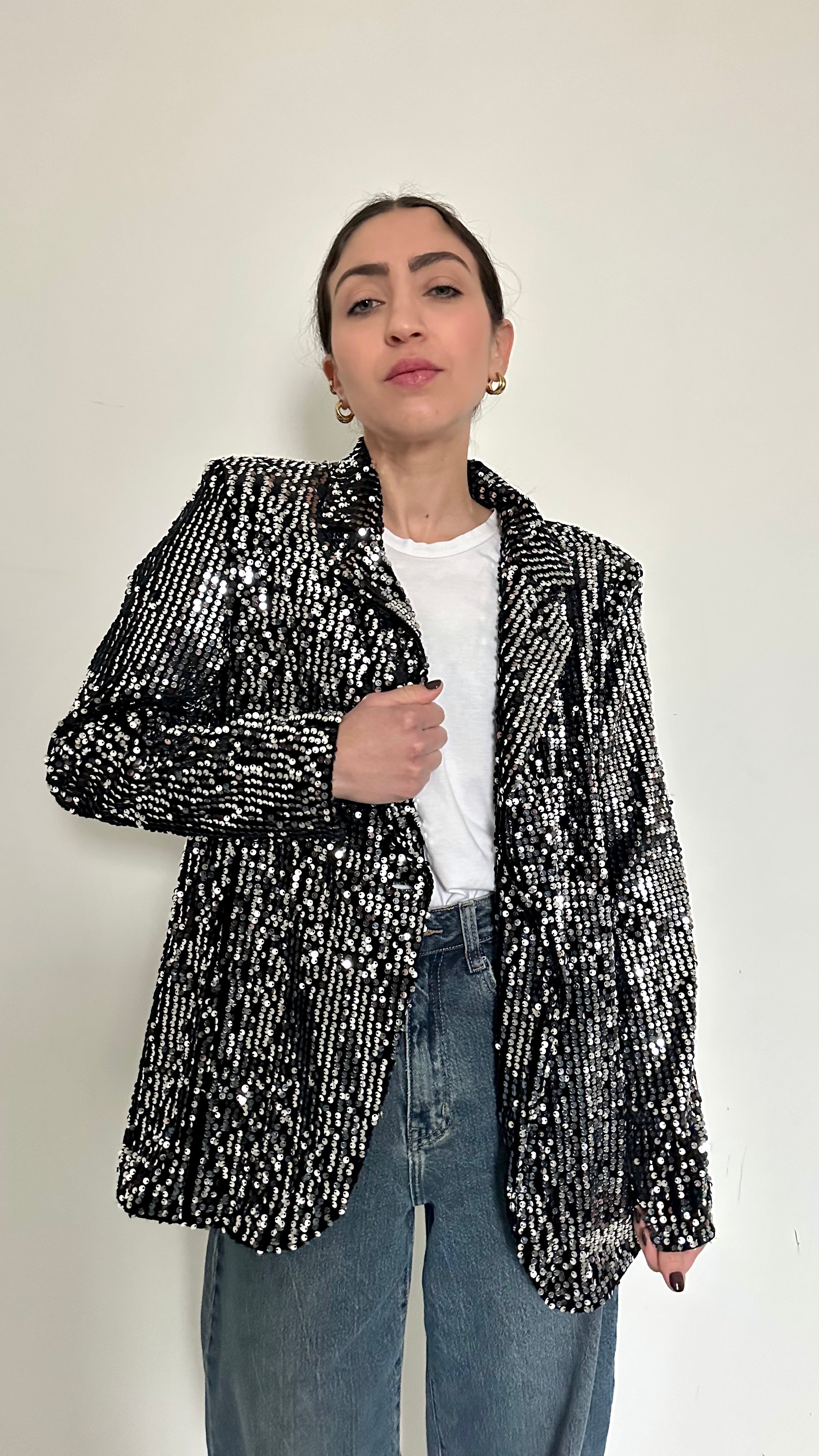 Blazer Con Paillettes
