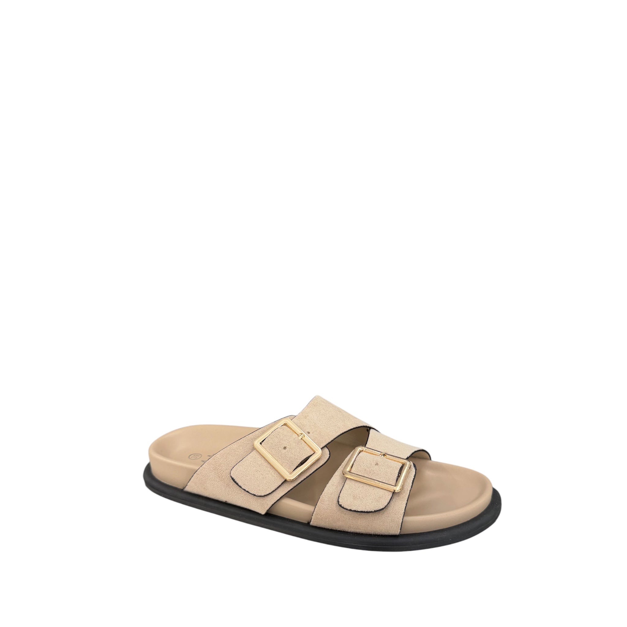 Sandalo Beige Con Fibbie