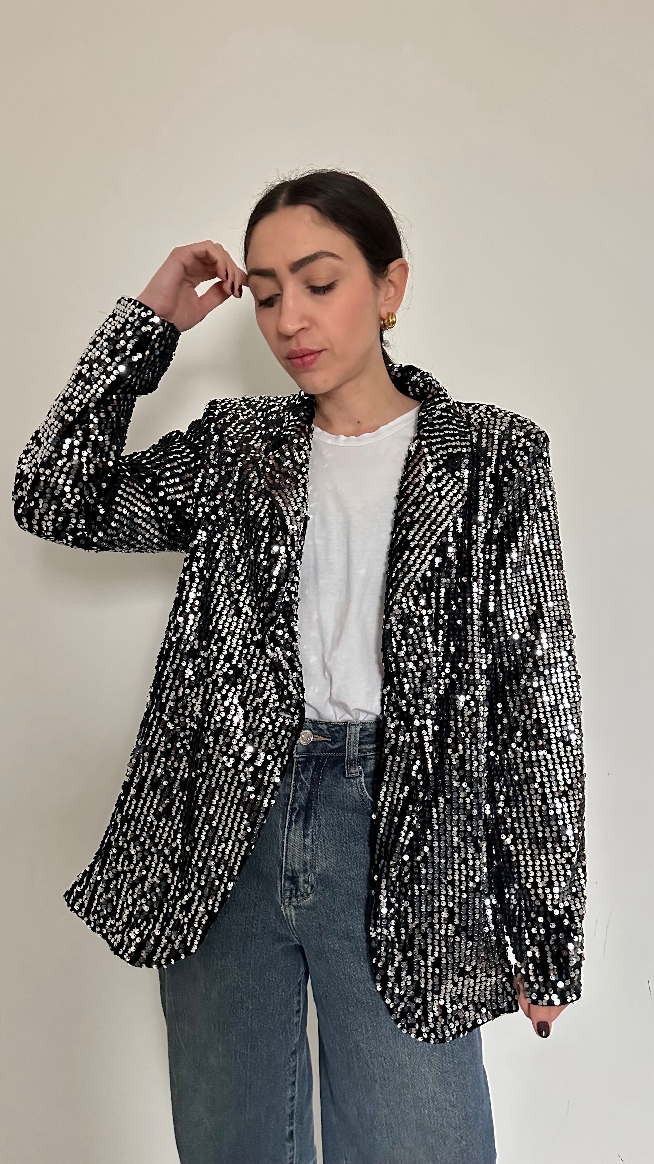 Blazer Con Paillettes