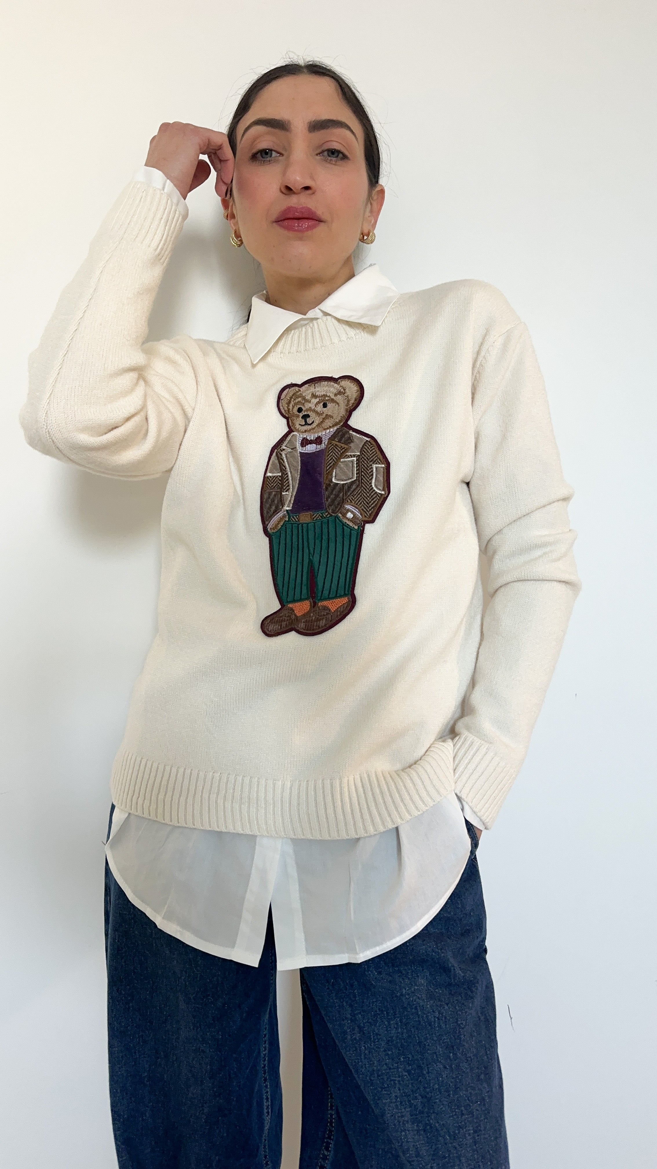 Pull Teddy Bianco