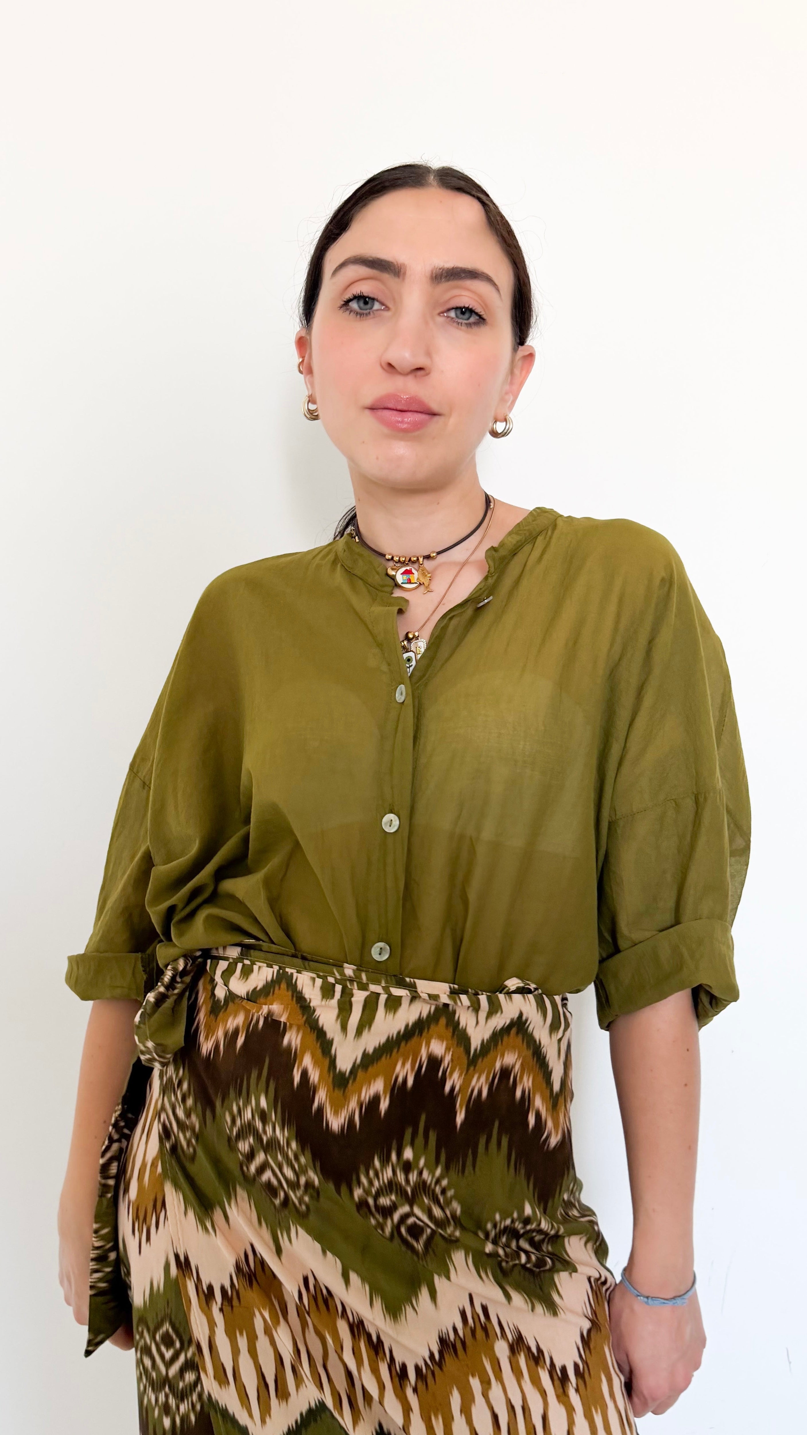 Camicia In Mussola Verde