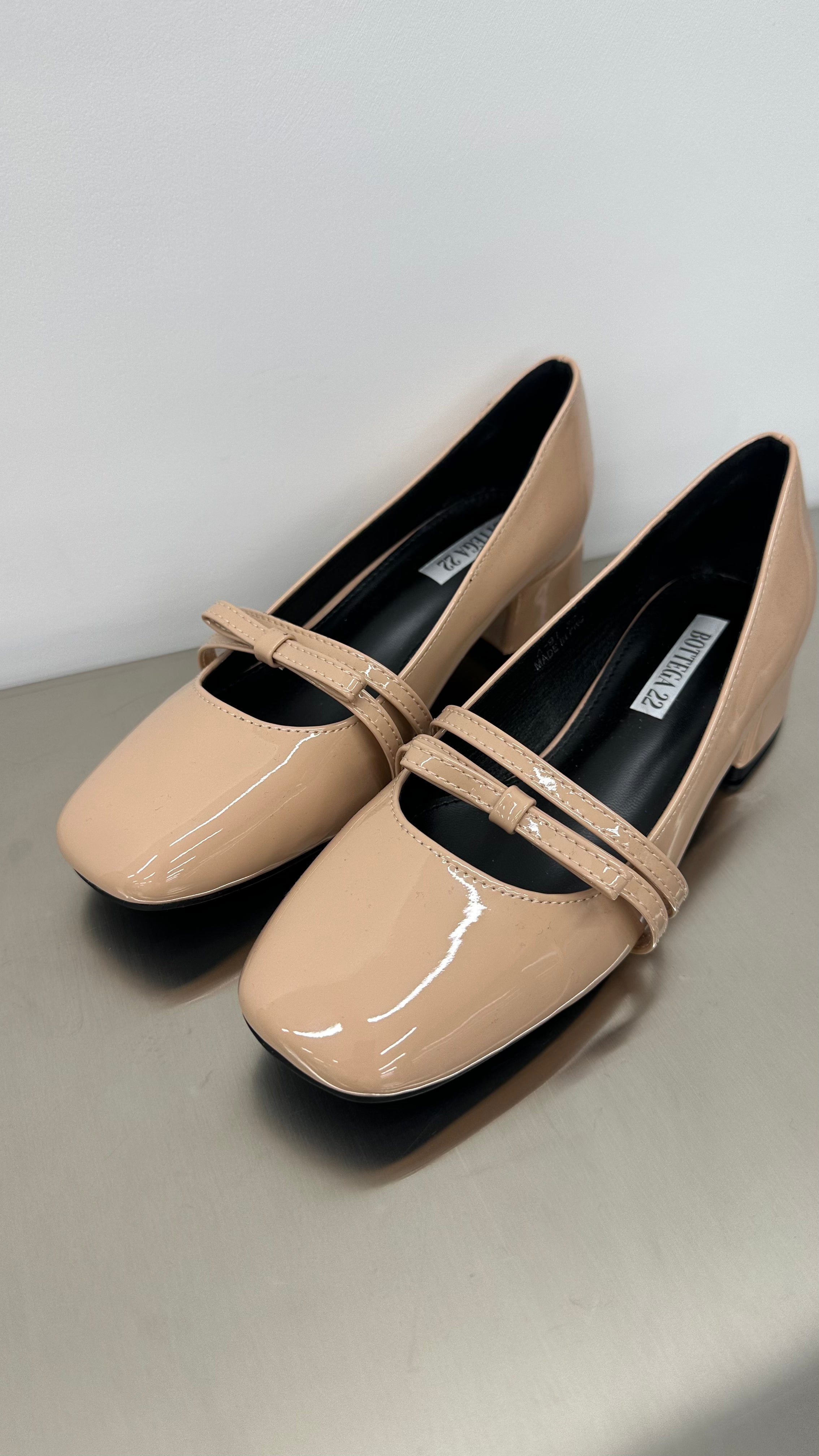 Ballerine Beige Con Tacco