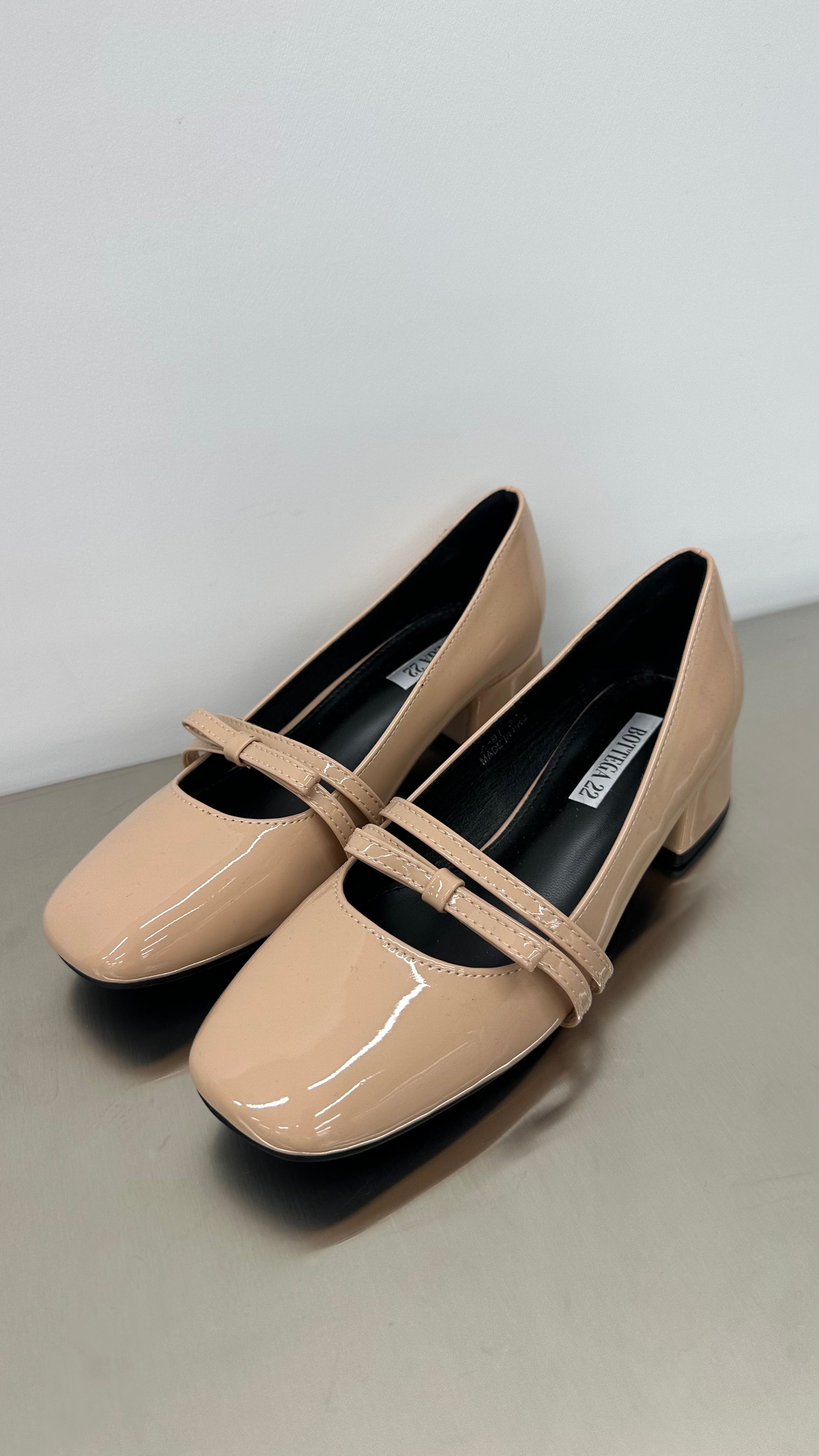 Ballerine Beige Con Tacco