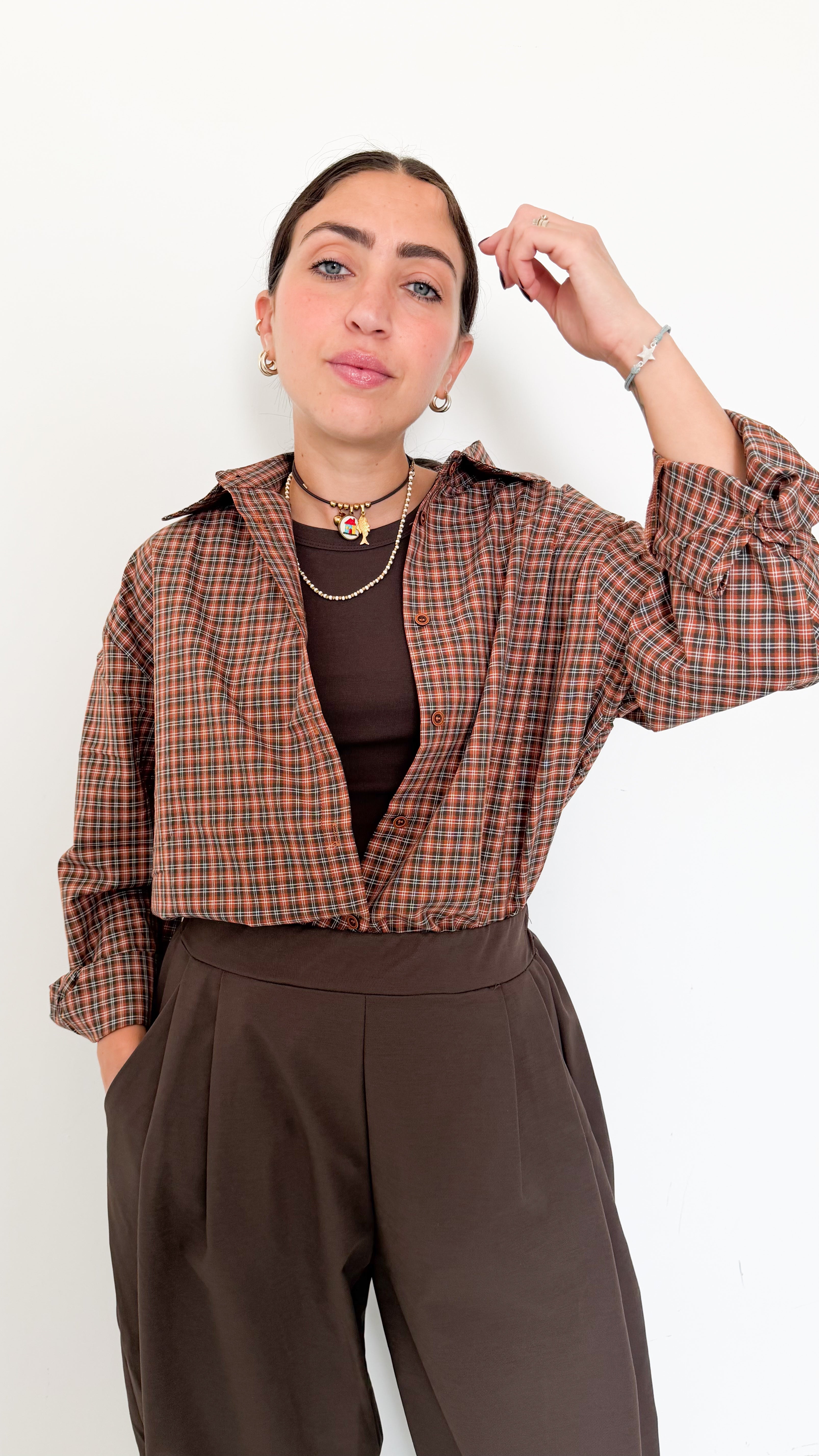 Camicia A Quadri Verde