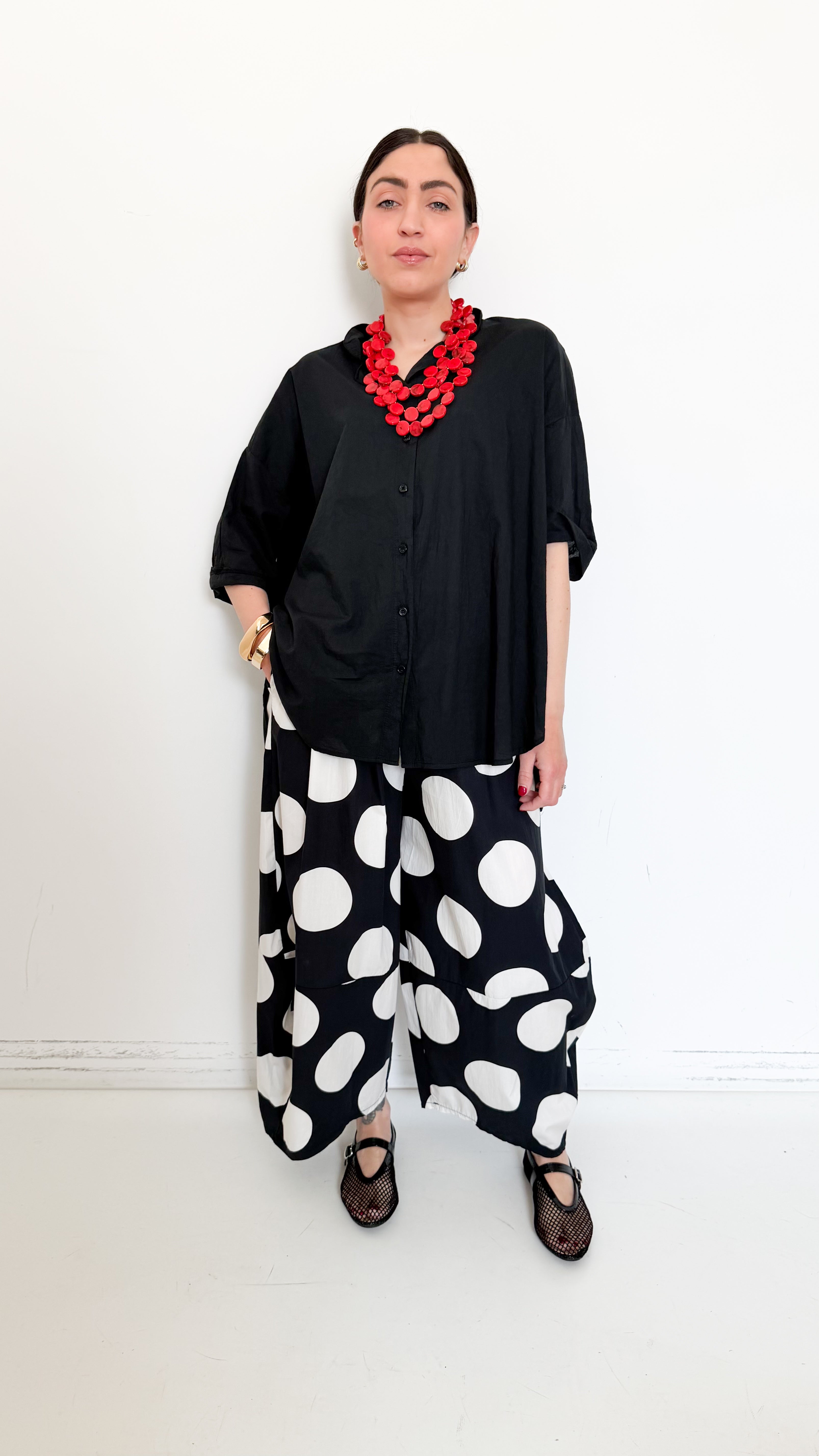 Pantaloni Baggy Balloon A Pois