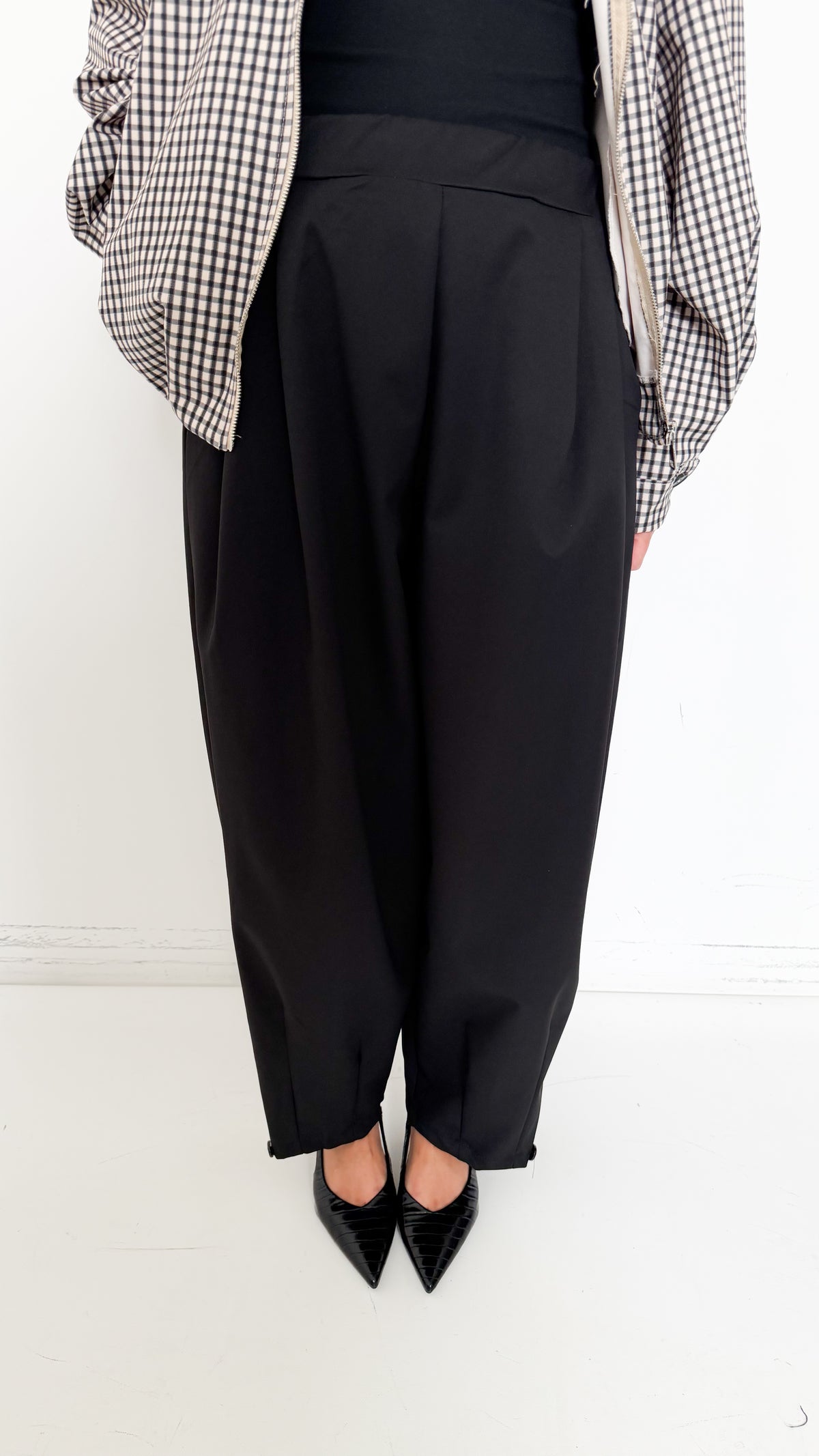Pantaloni Neri Barrel