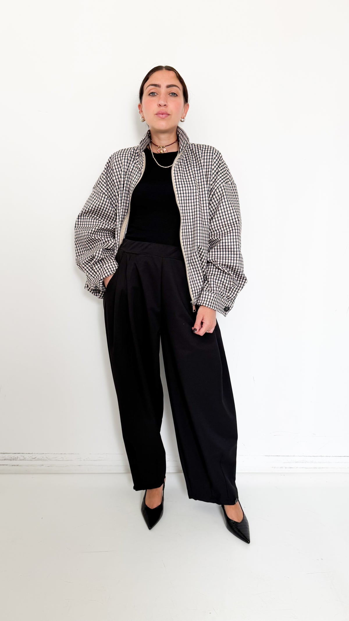 Pantaloni Neri Barrel