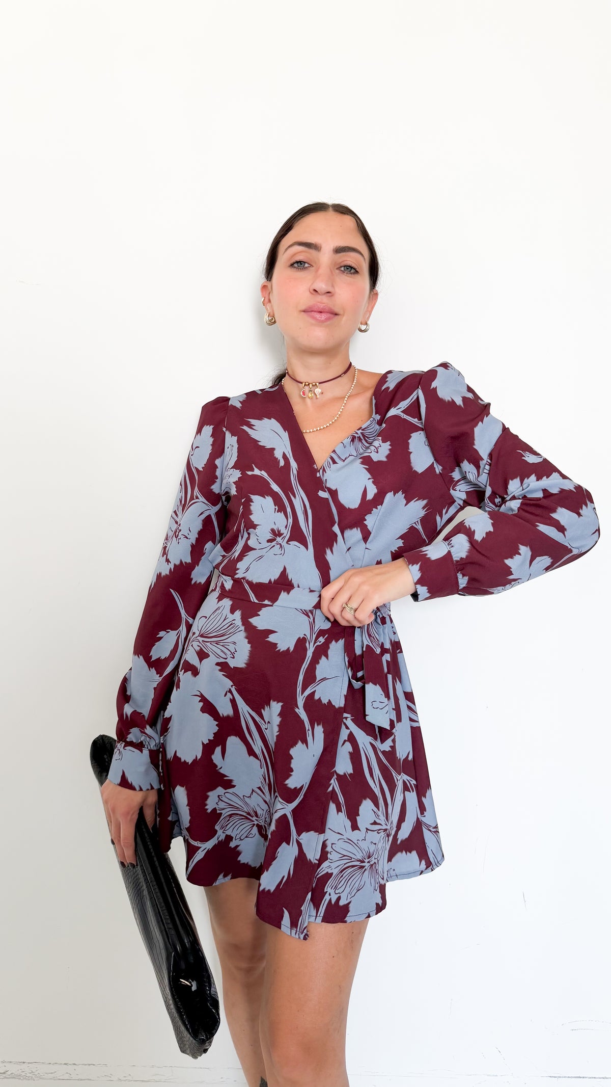 Vestito Portafoglio Fantasia Fiori