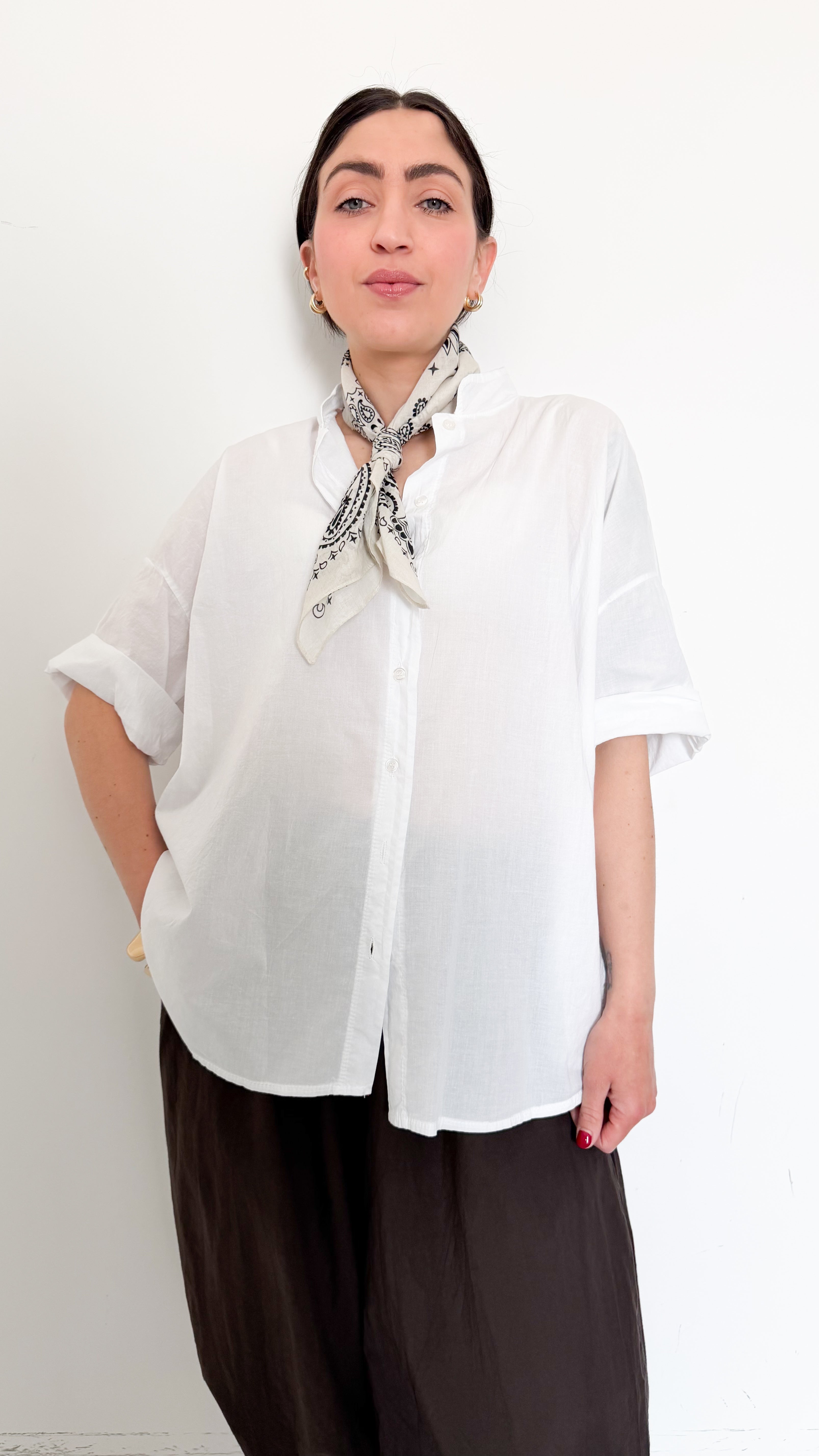 Camicia Bianca Maniche Corte