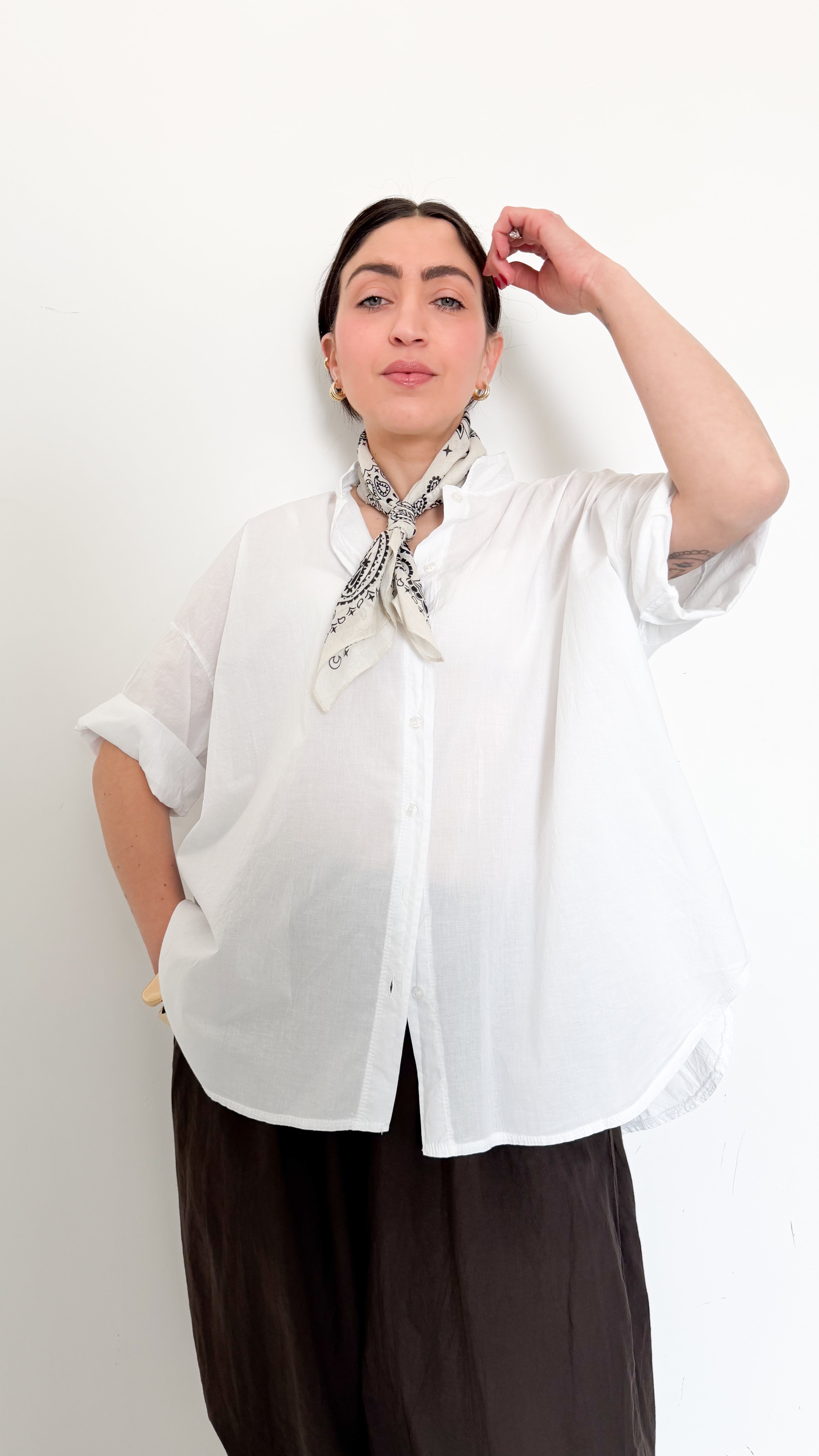 Camicia Bianca Maniche Corte