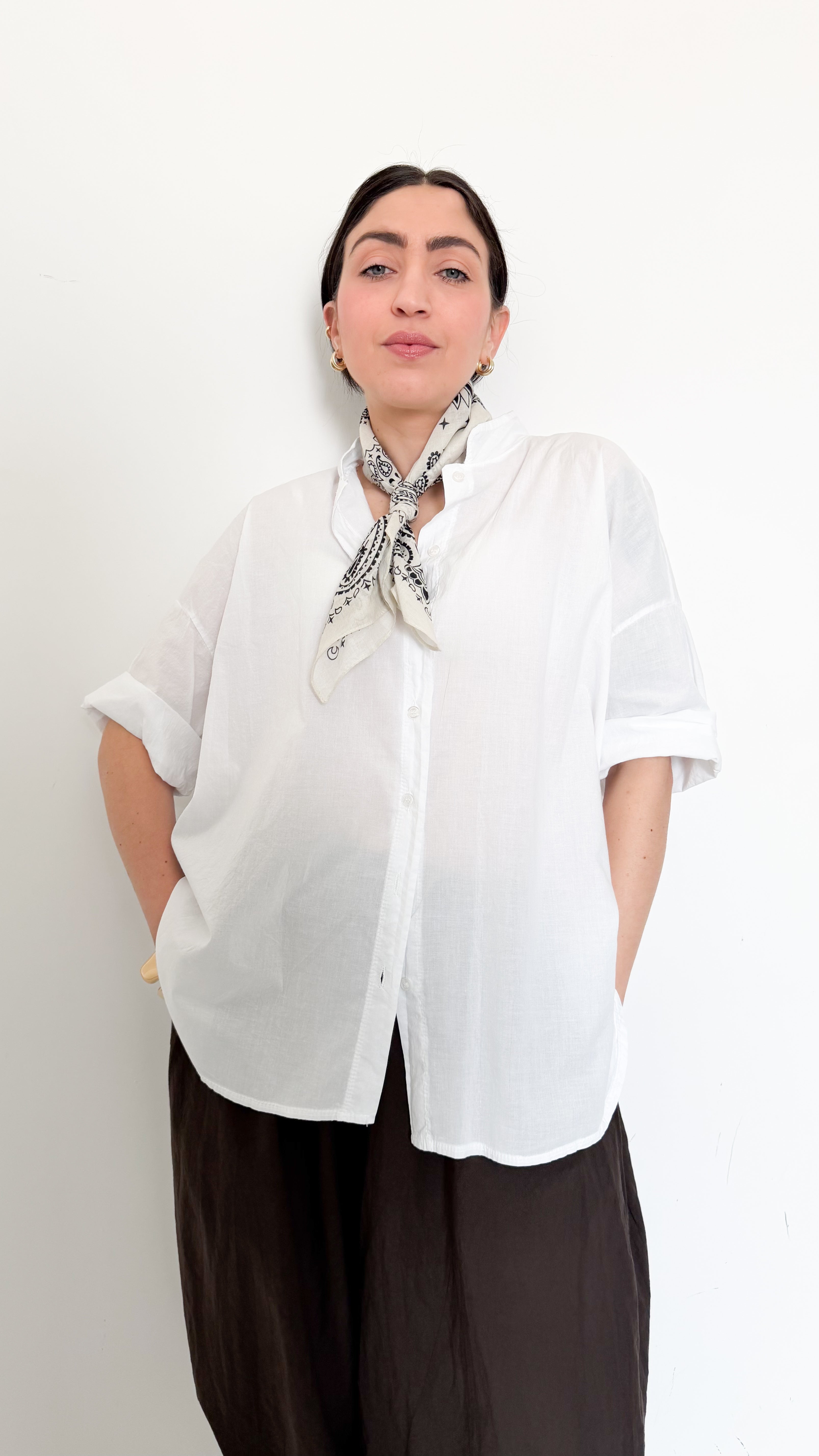 Camicia Bianca Maniche Corte