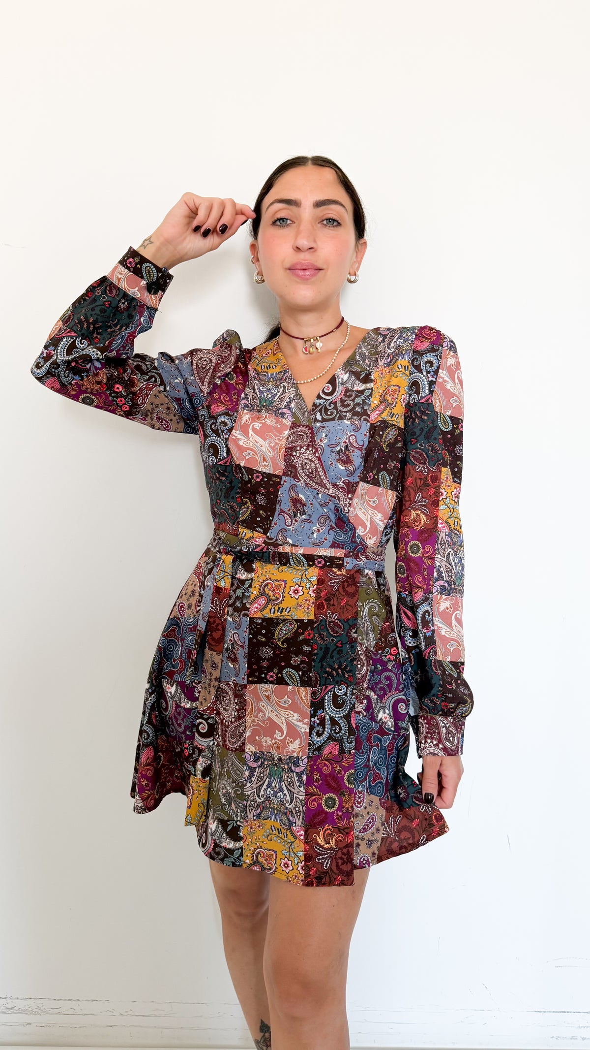 Vestito Portafoglio Fantasia Bandana