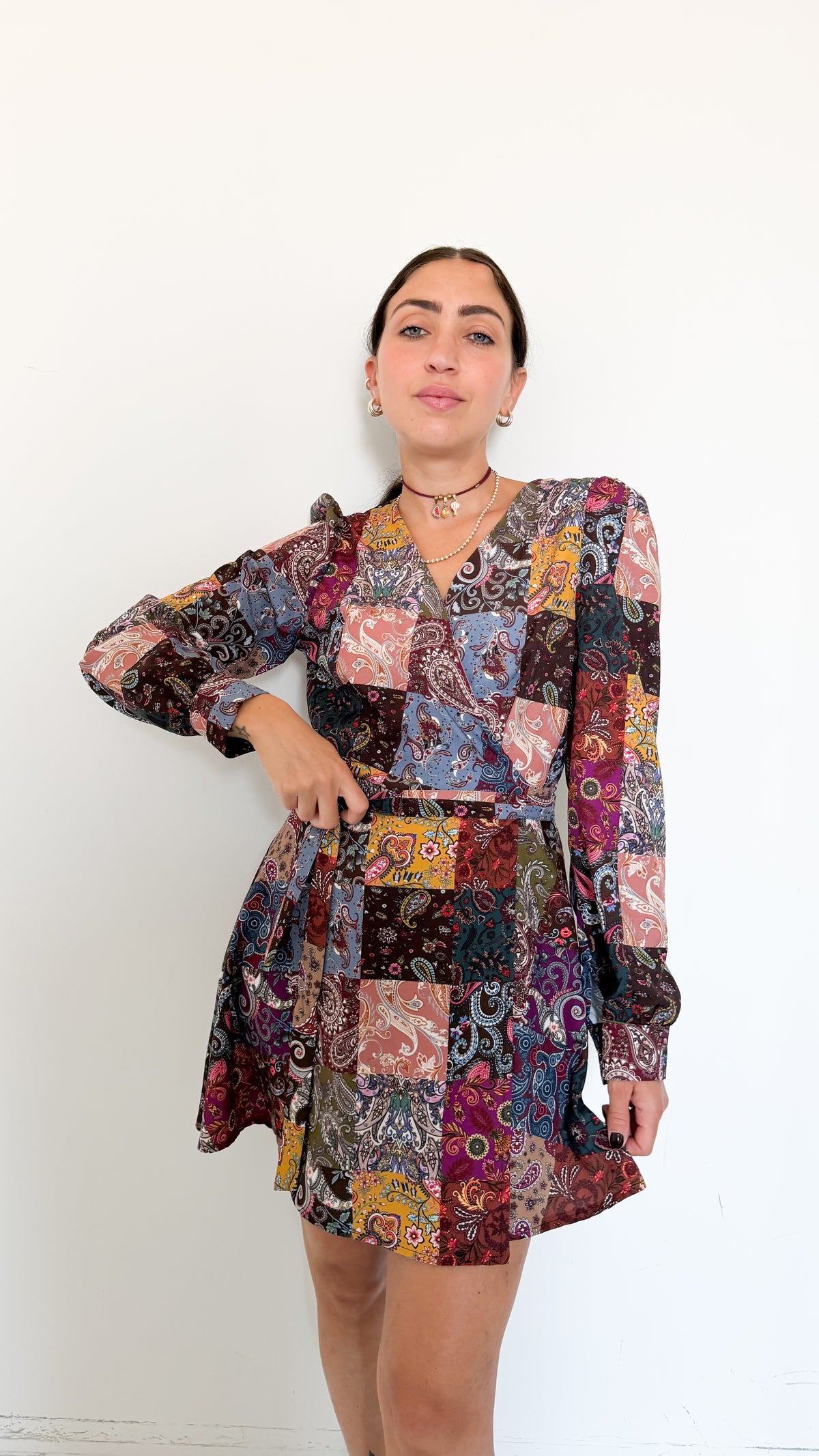 Vestito Portafoglio Fantasia Bandana