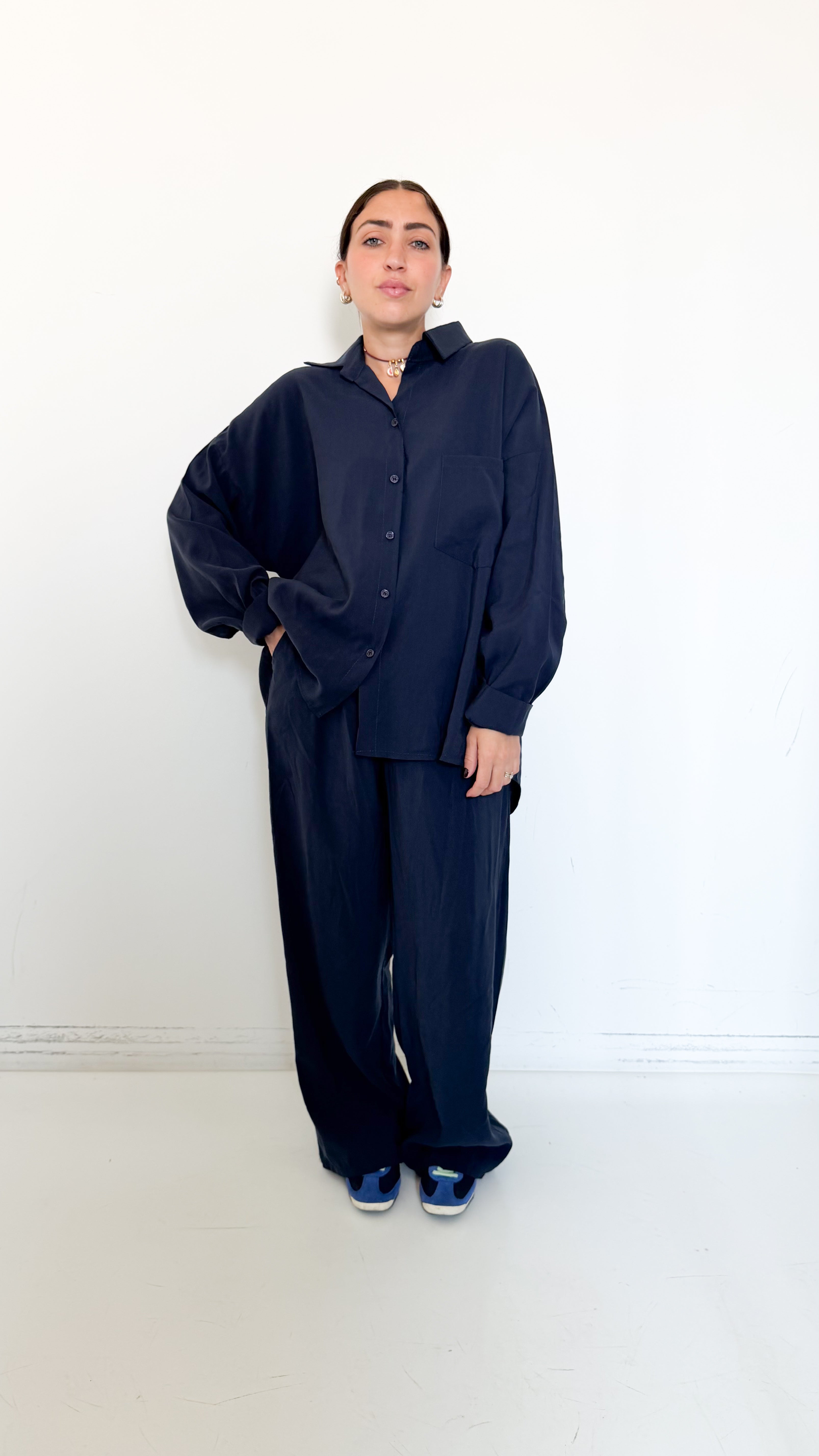 Coordinato Blu Con Camicia