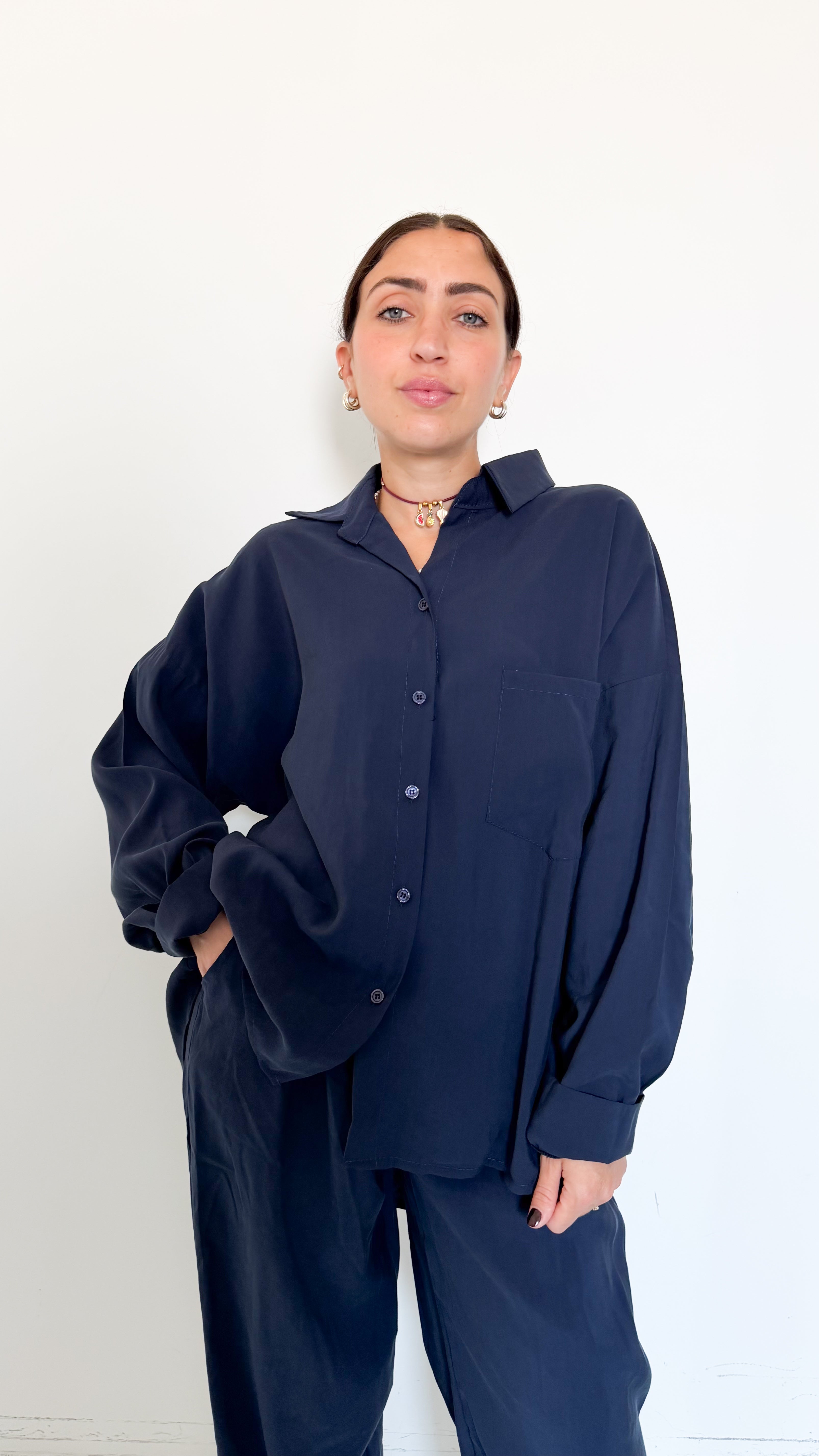 Coordinato Blu Con Camicia