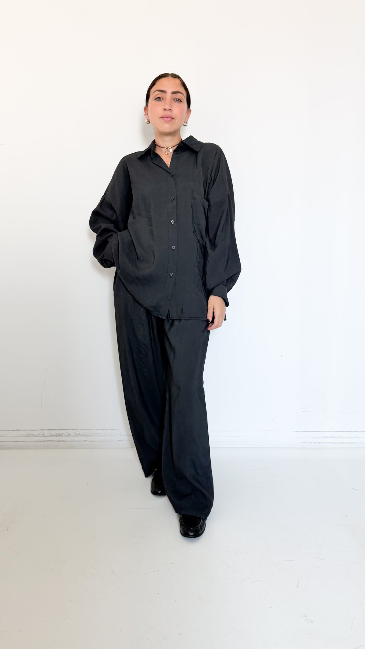 Coordinato Nero Con Camicia