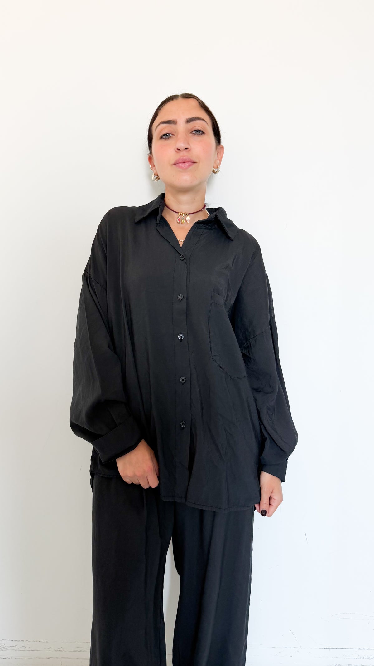 Coordinato Nero Con Camicia