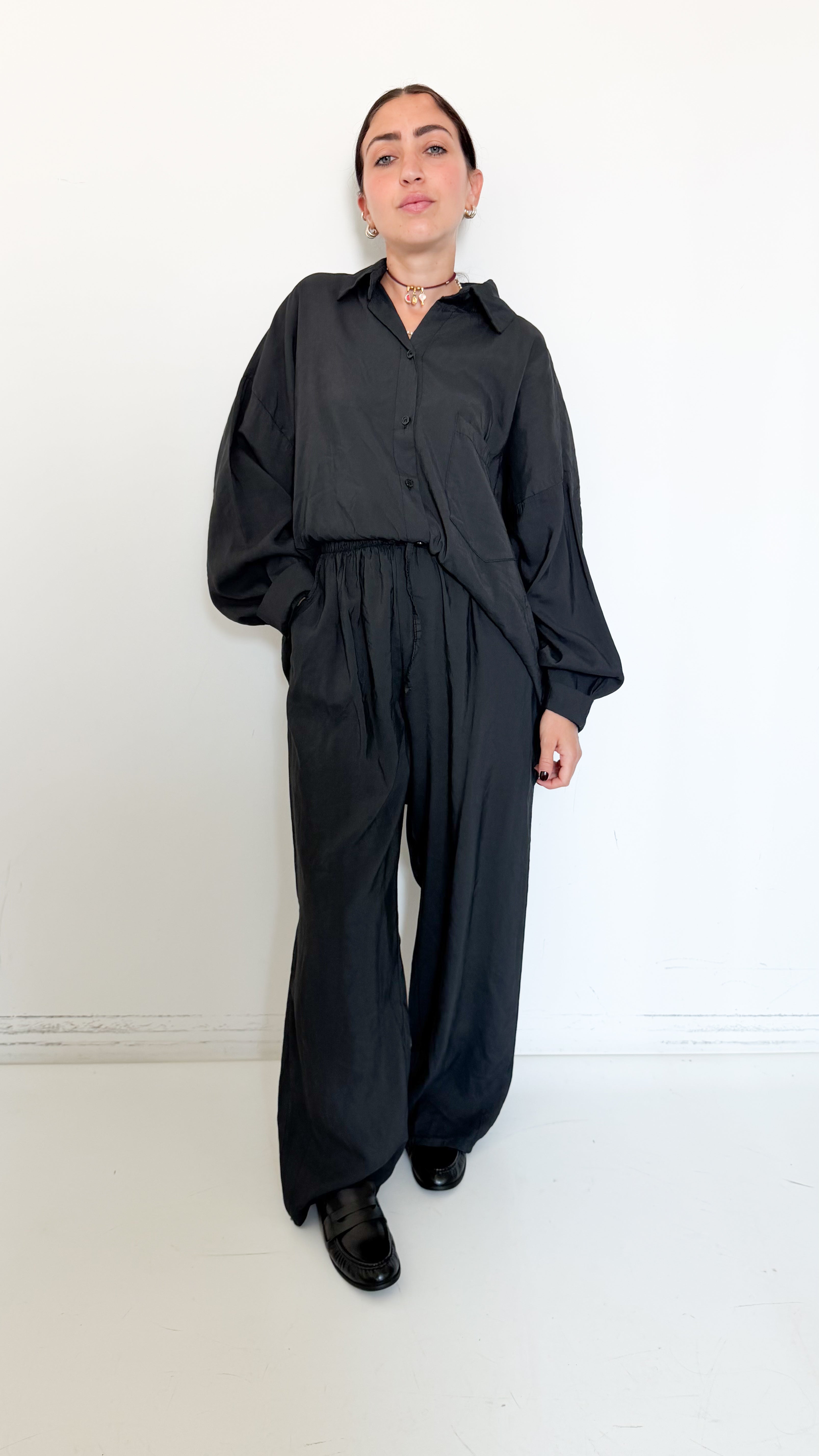Coordinato Nero Con Camicia