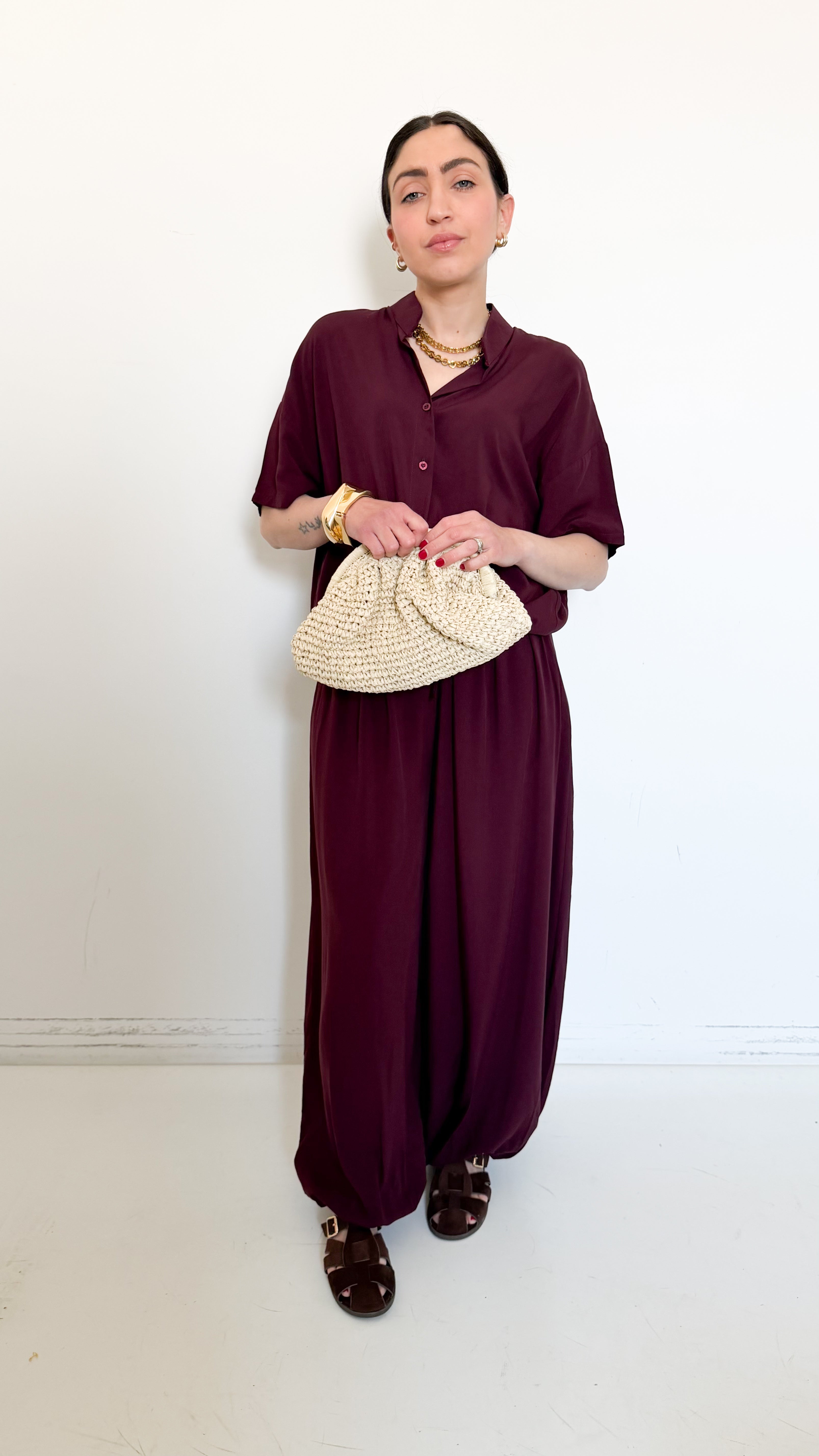 Coordinato Bordeaux In Viscosa