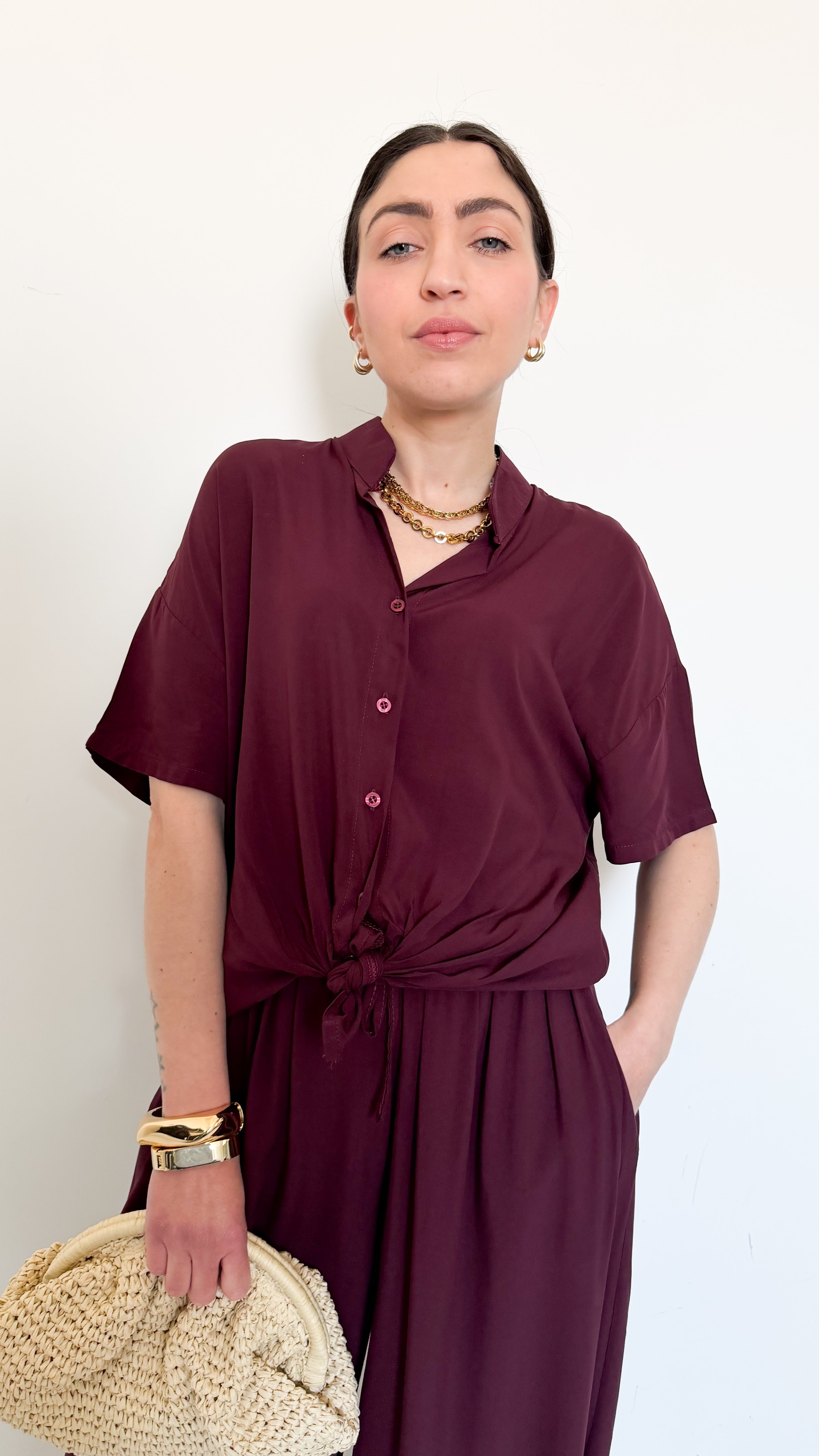 Coordinato Bordeaux In Viscosa