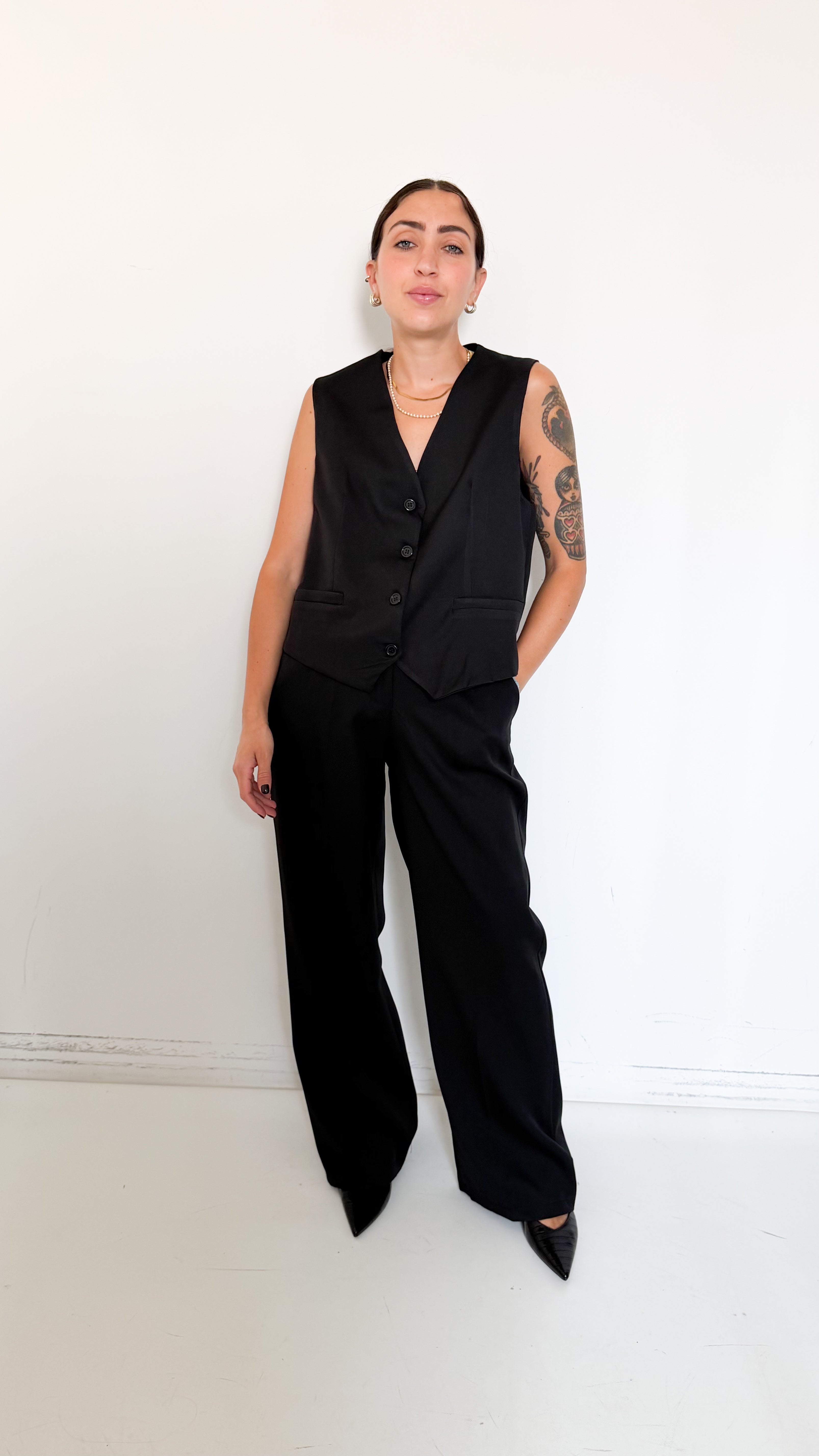 Coordinato Nero Con Gilet