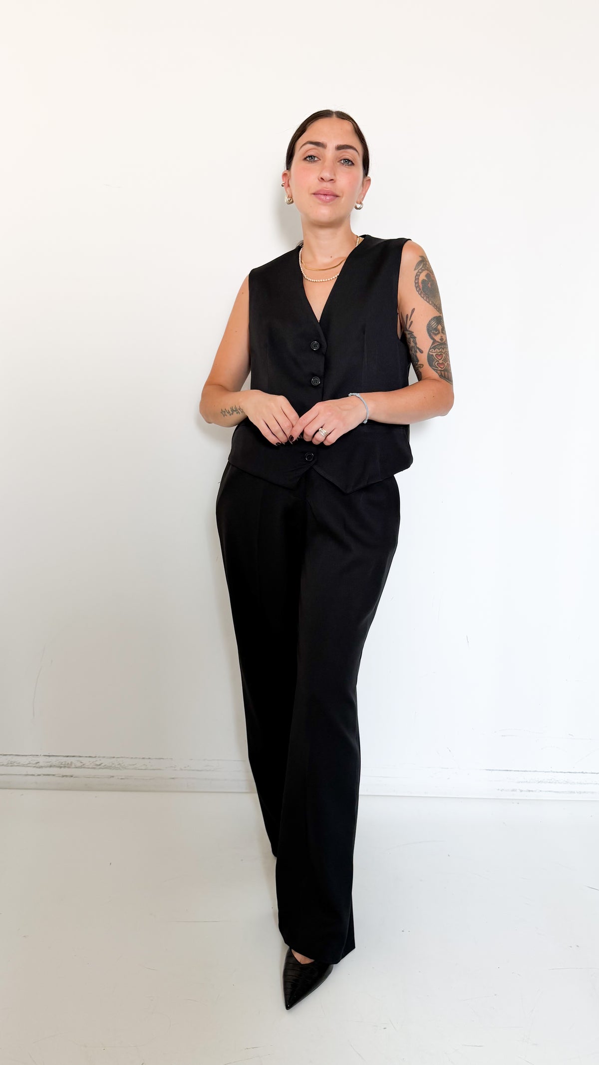 Coordinato Nero Con Gilet