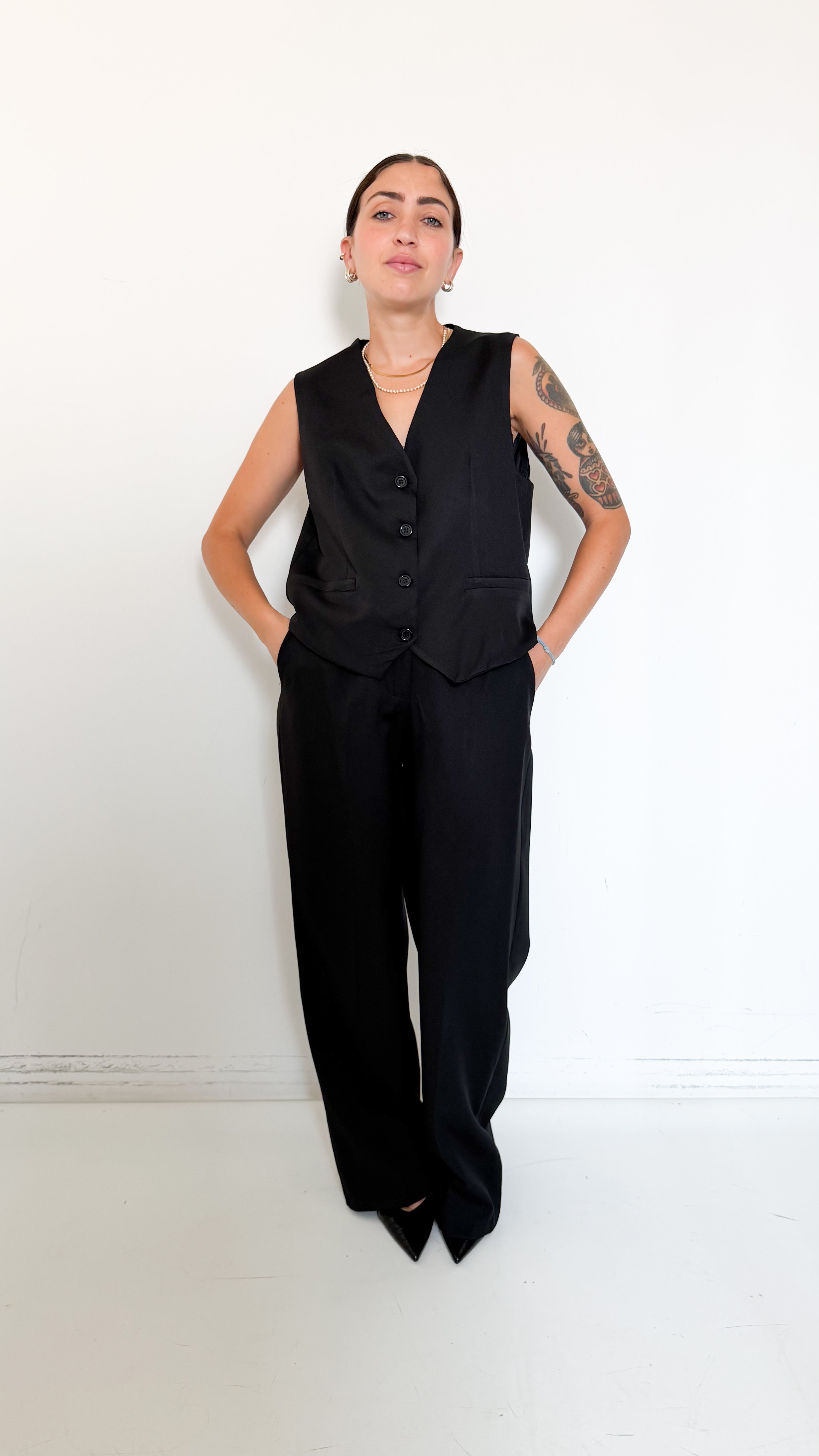 Coordinato Nero Con Gilet