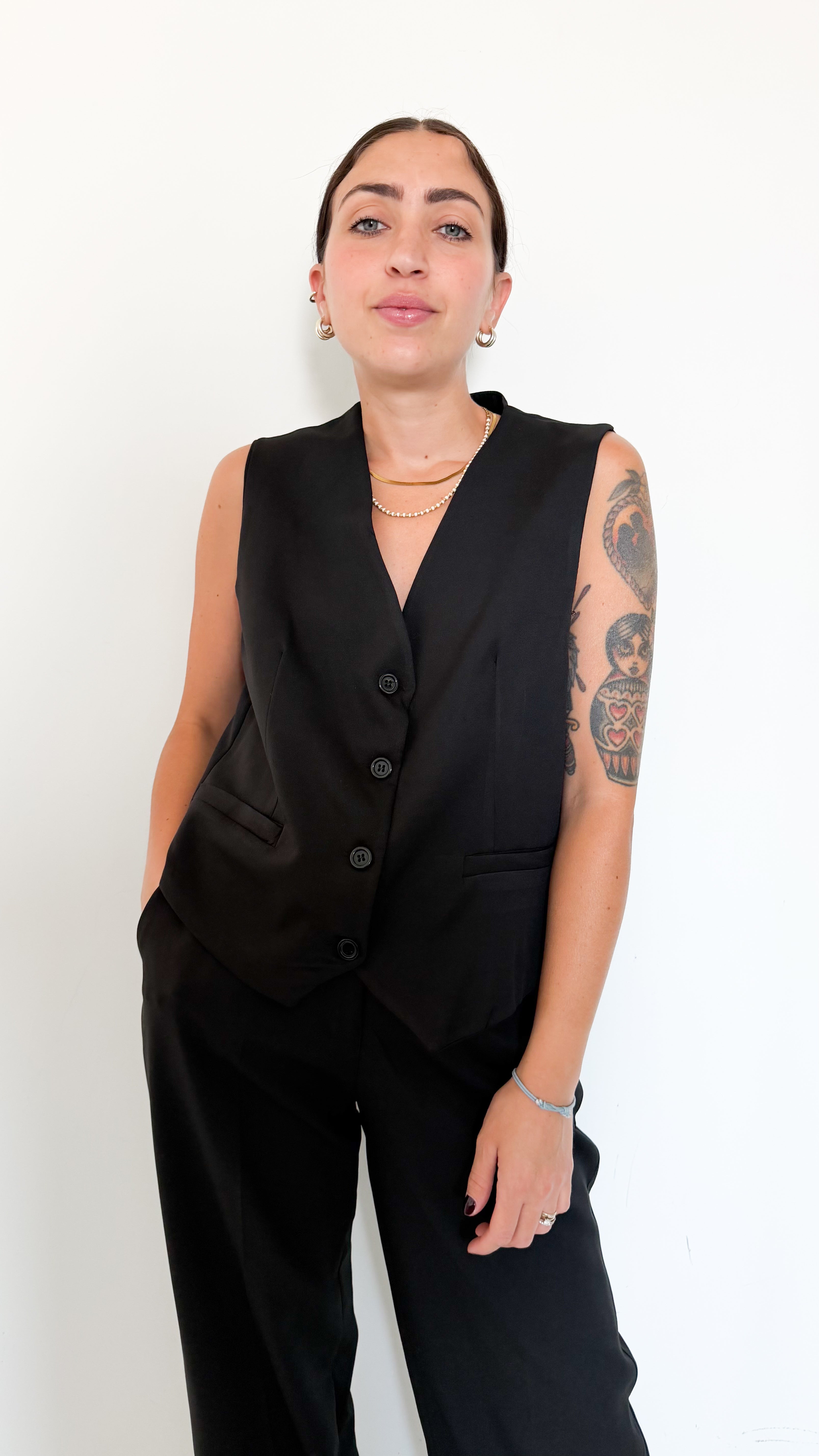Coordinato Nero Con Gilet