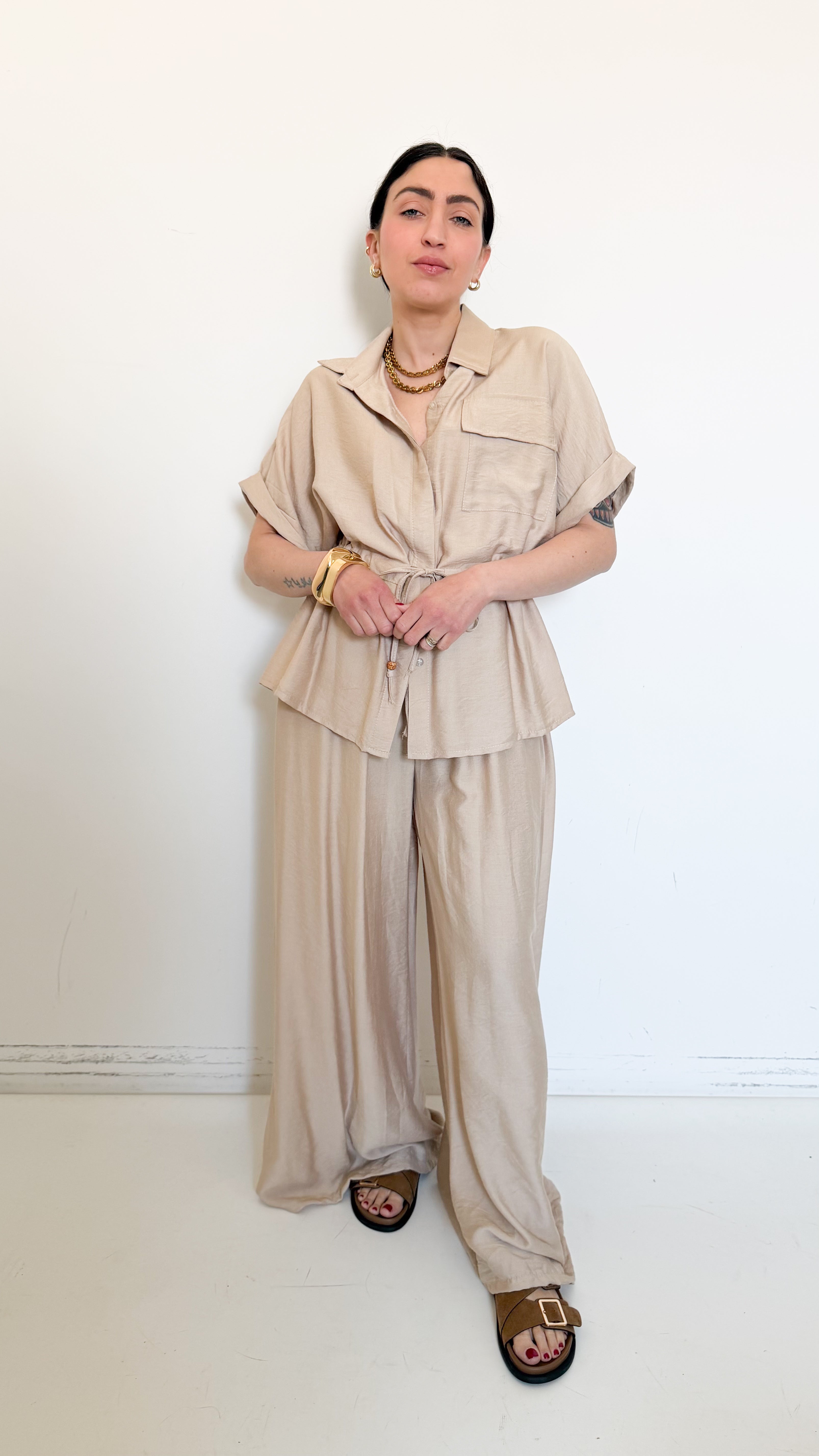 Coordinato Beige Con Coulisse