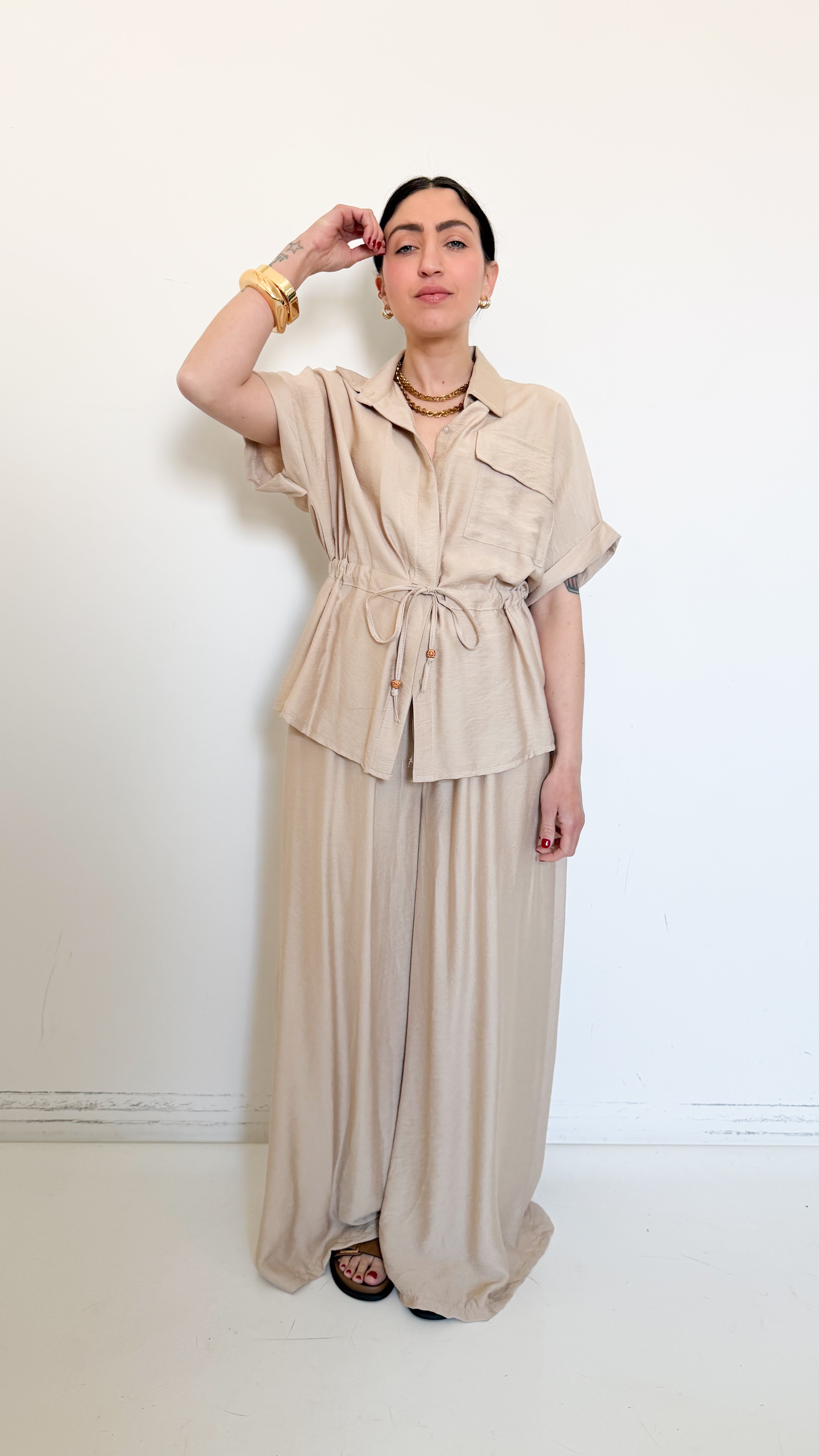Coordinato Beige Con Coulisse