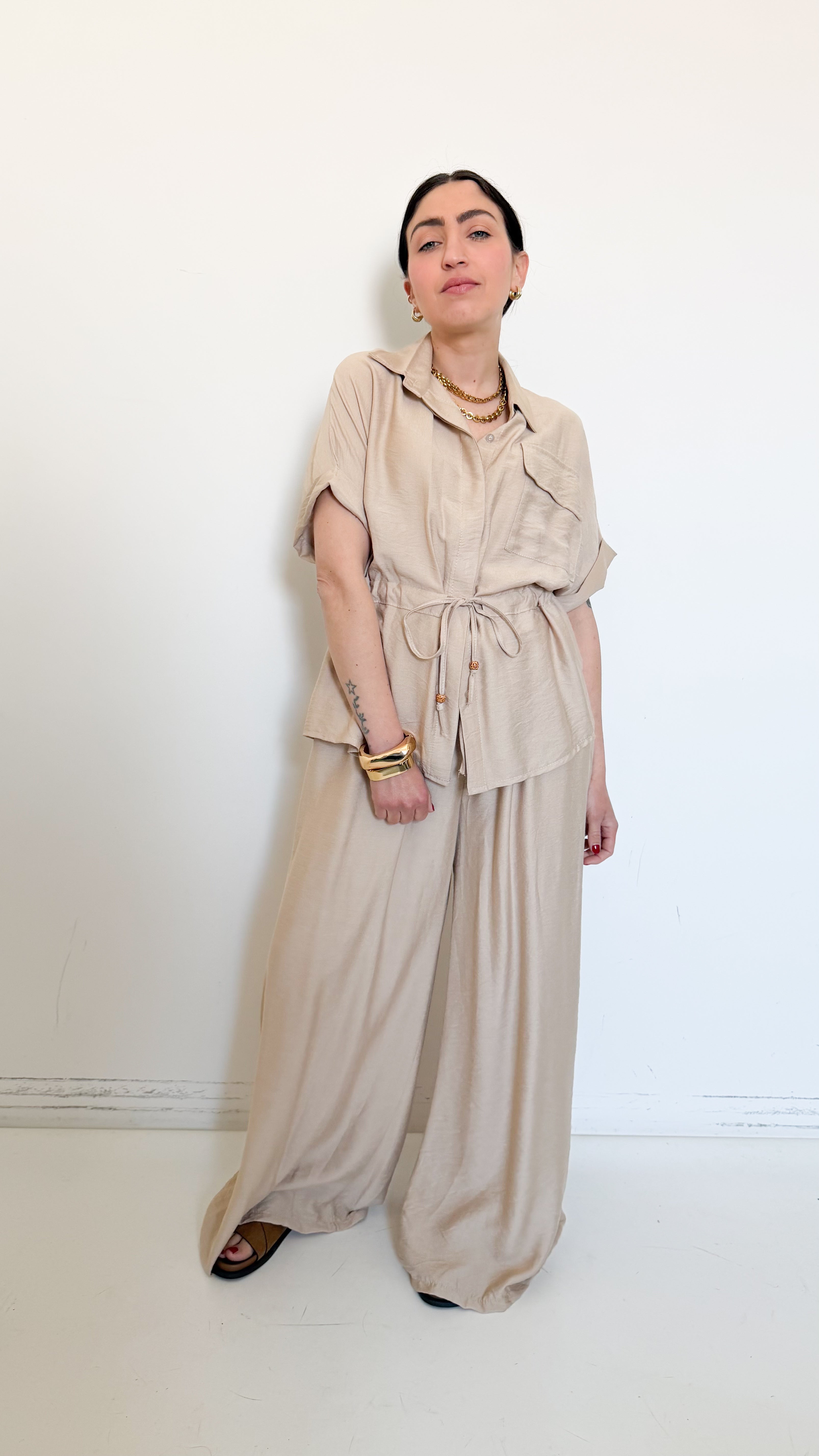 Coordinato Beige Con Coulisse