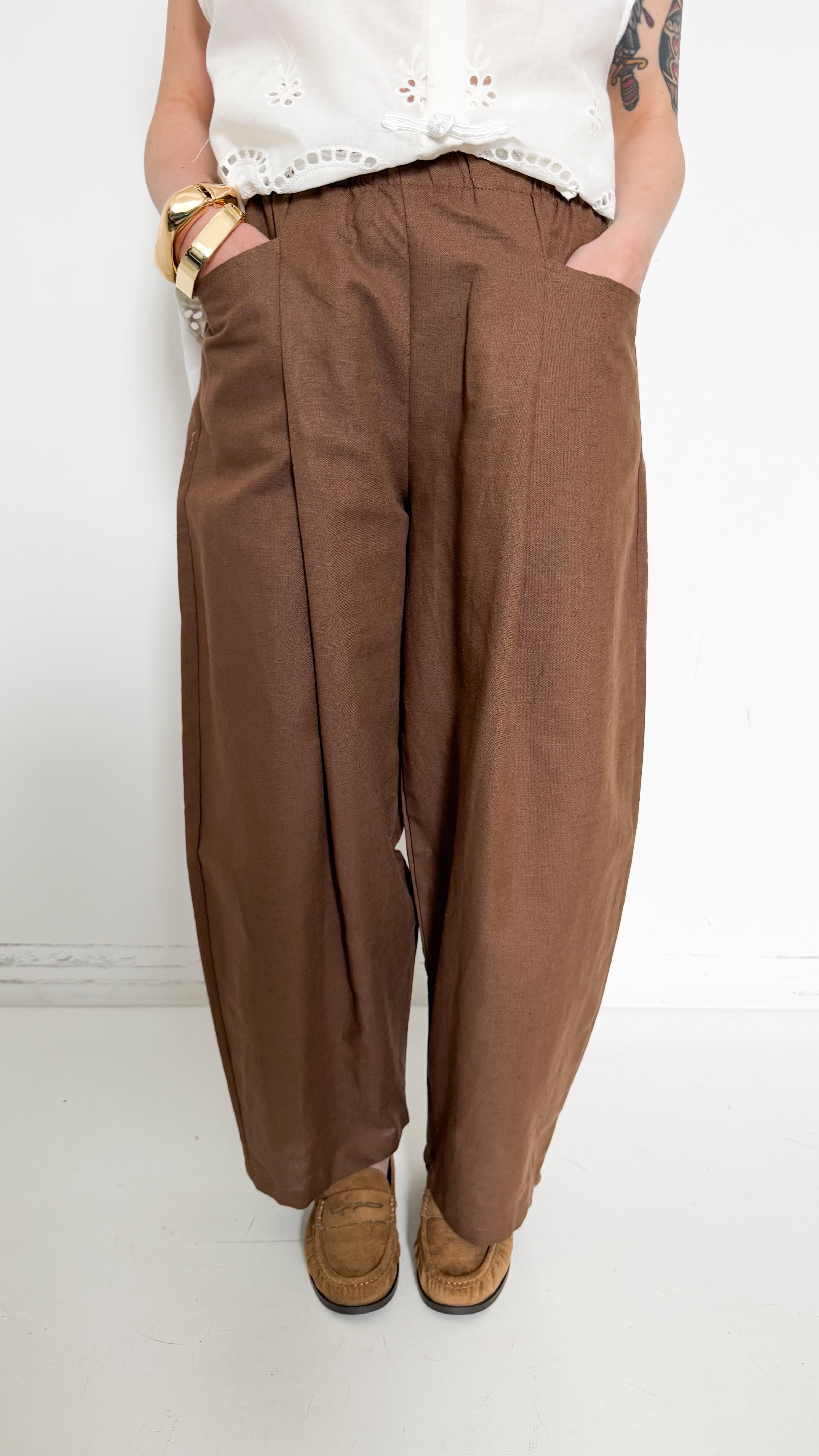 Pantaloni Just Camel
