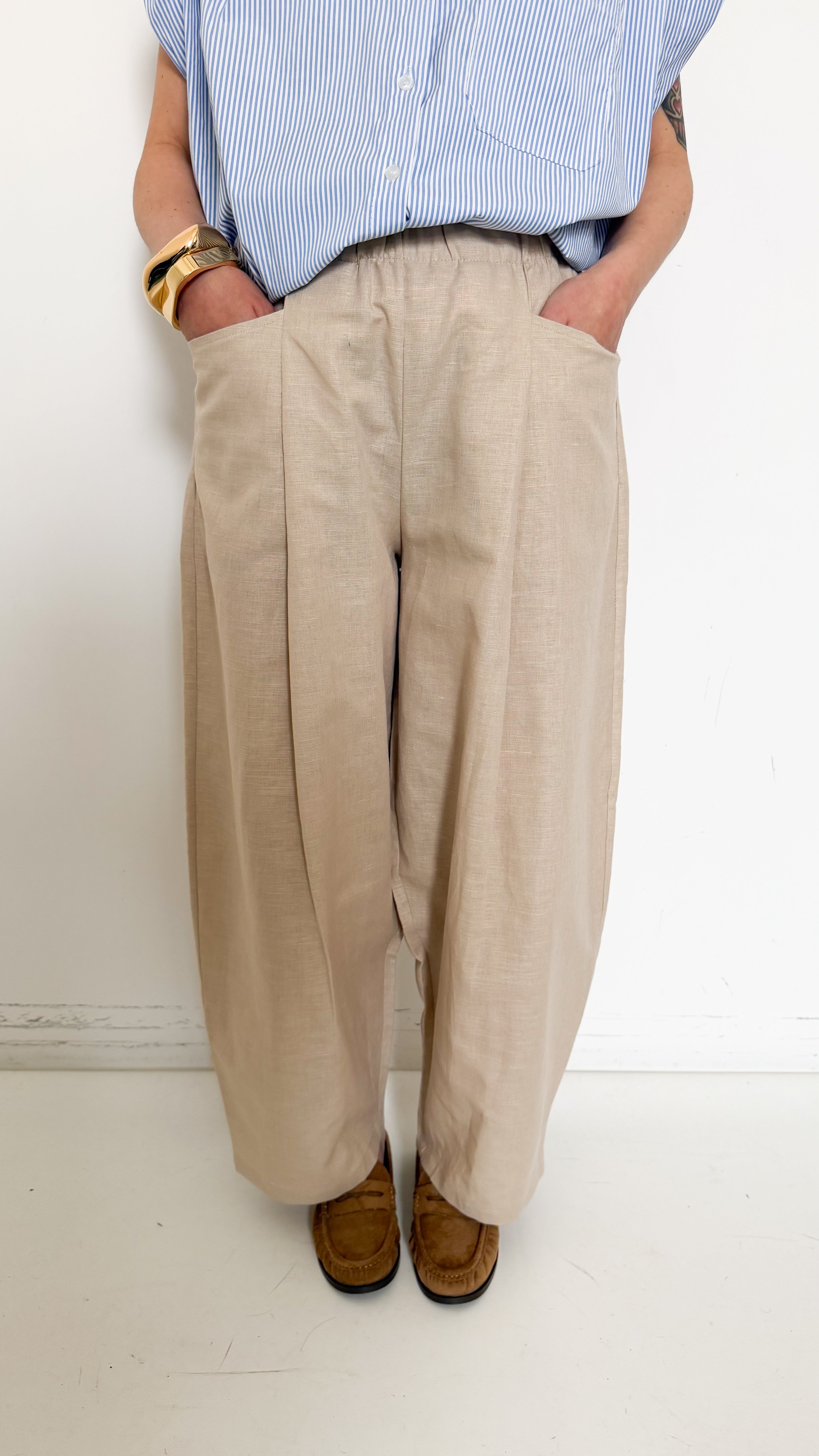 Pantaloni Just Beige