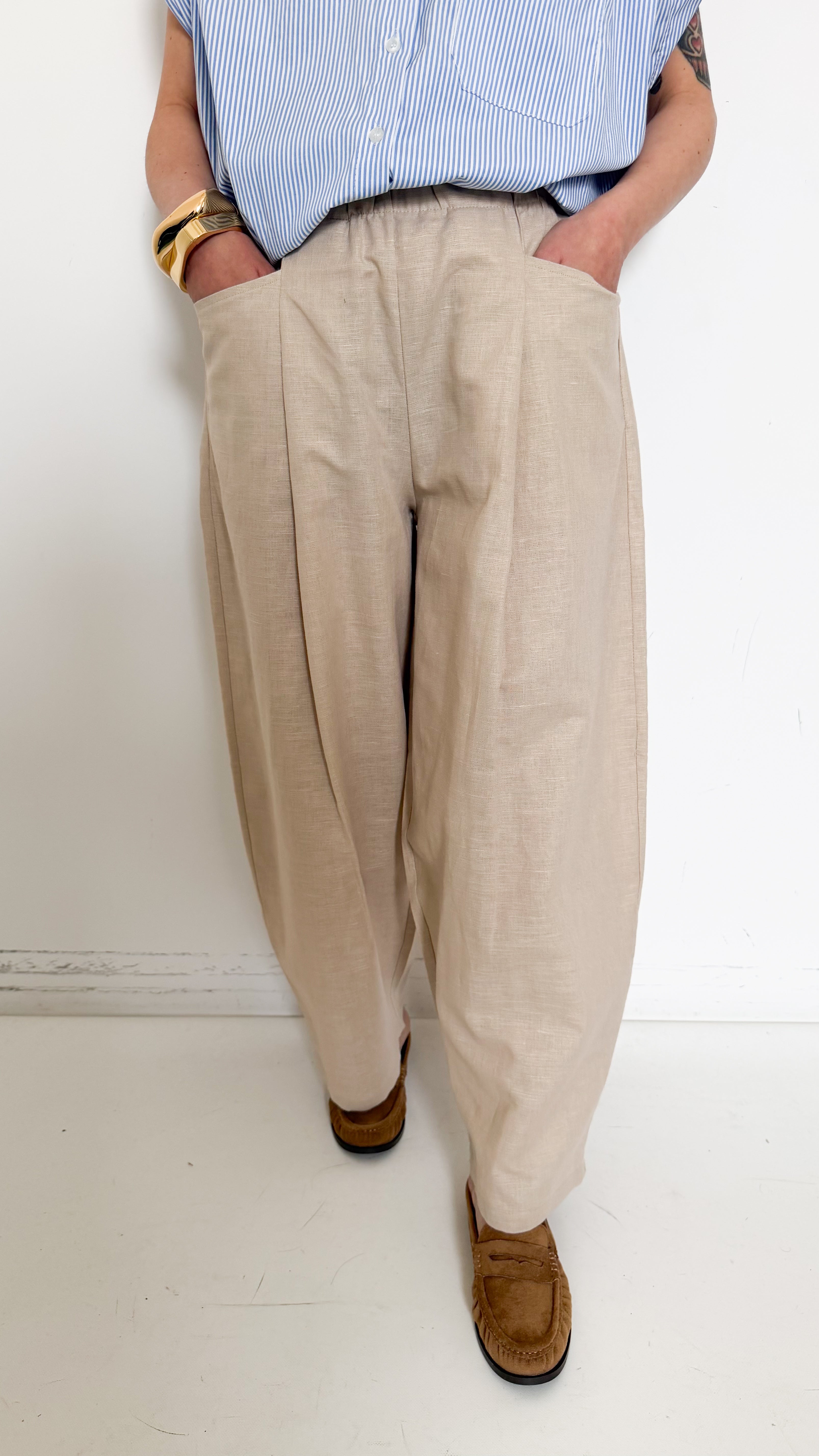 Pantaloni Just Beige