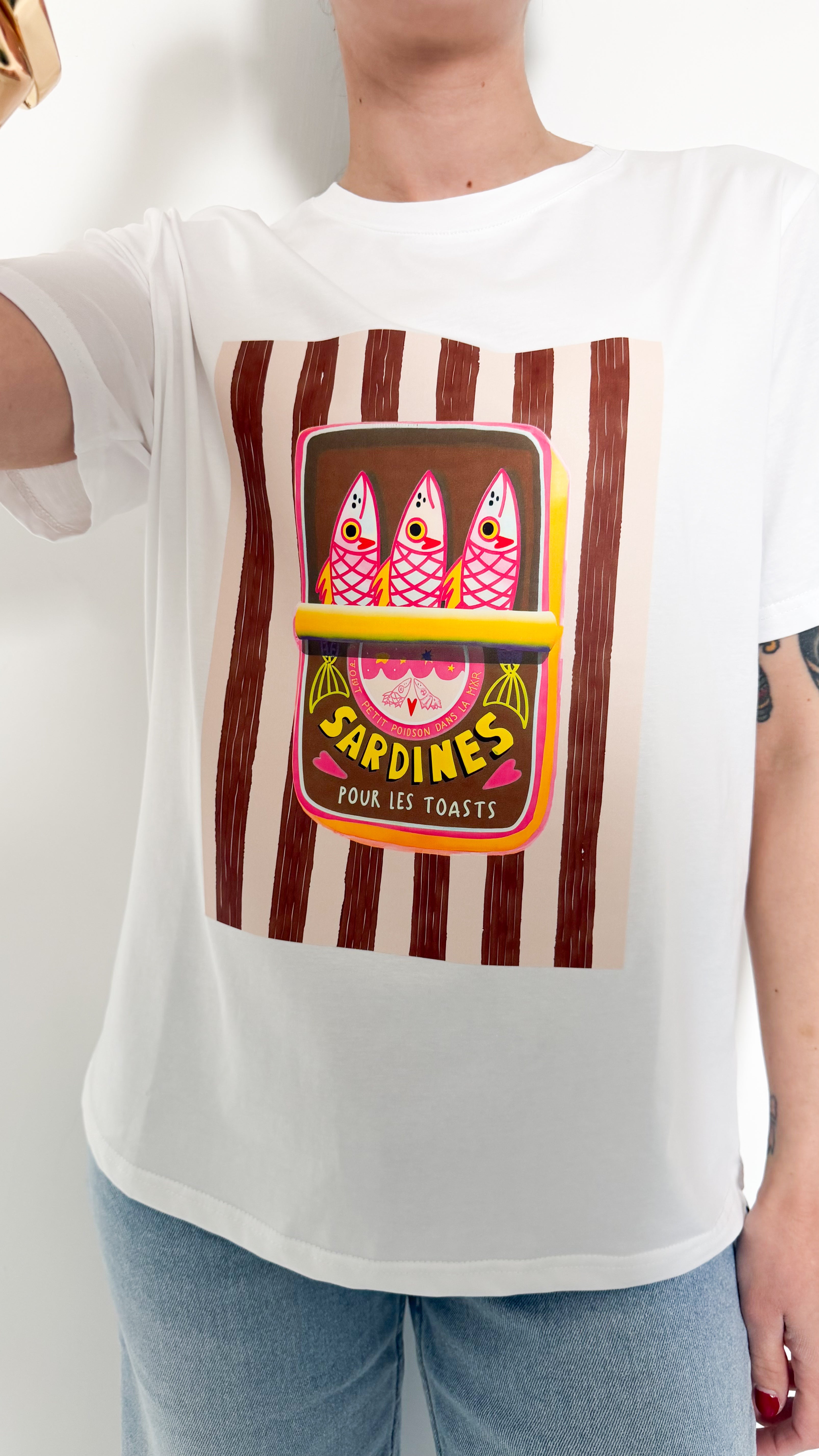 T-Shirt Sardines Gialla