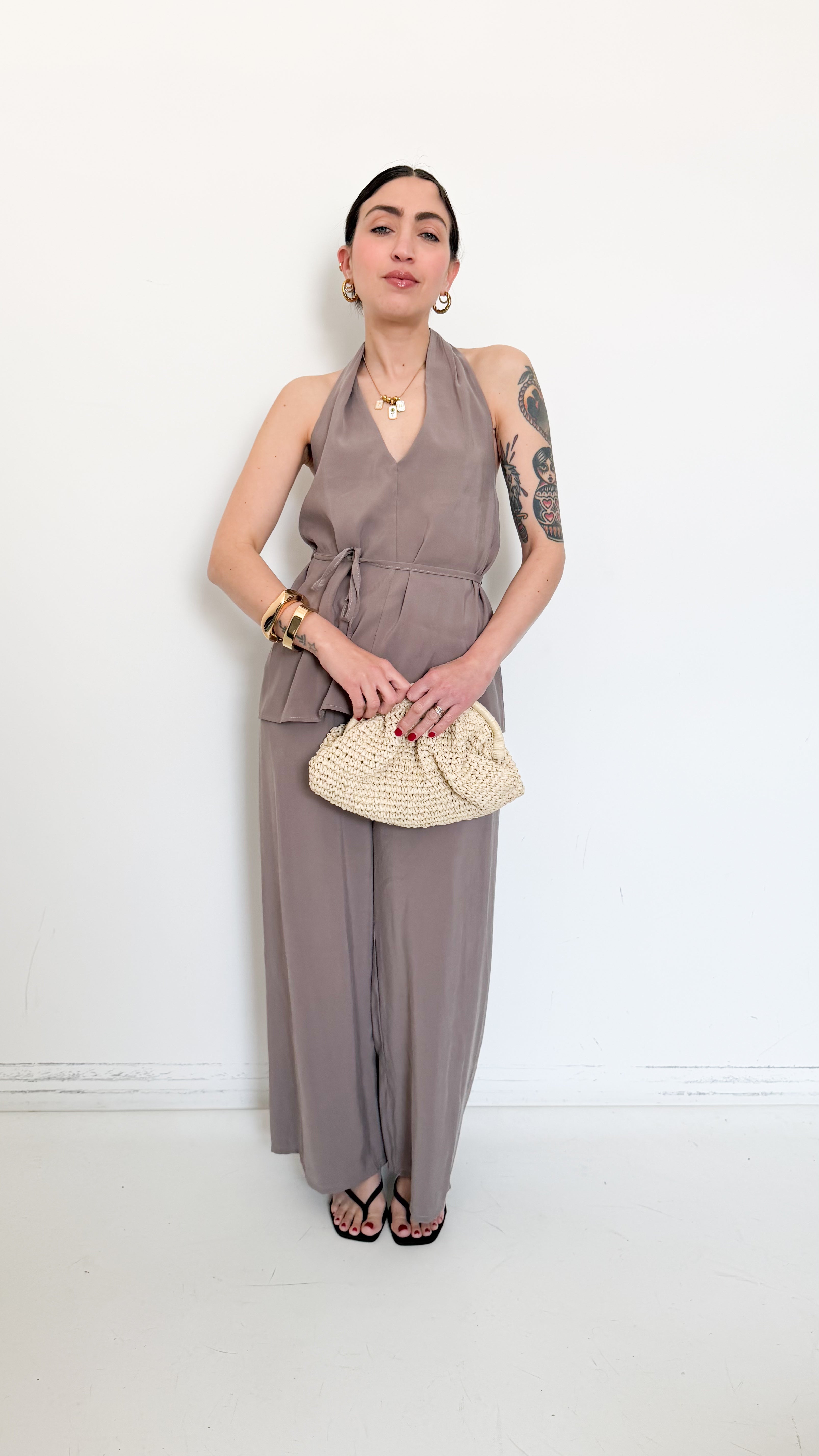 Coordinato Taupe Con Top