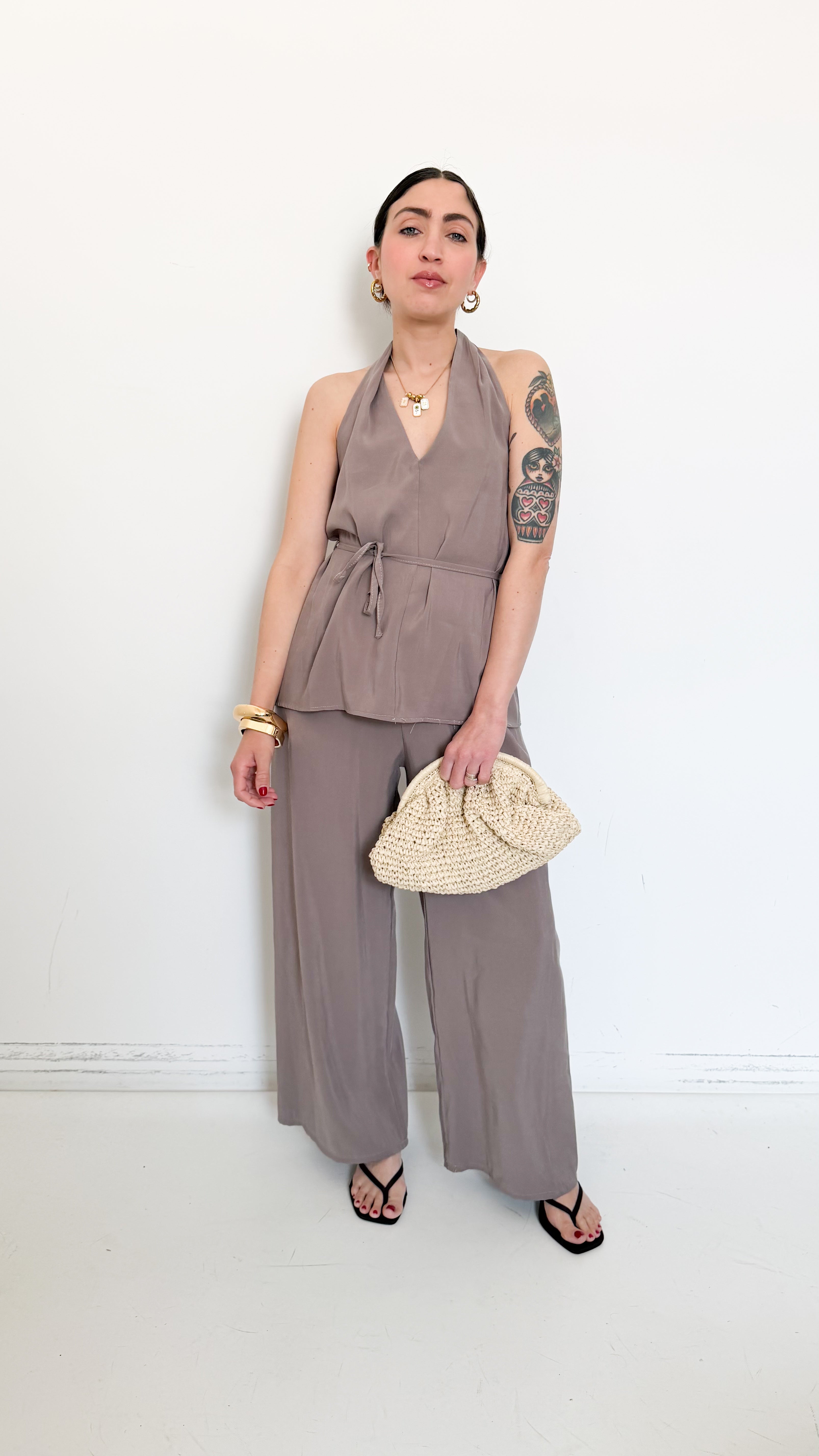 Coordinato Taupe Con Top