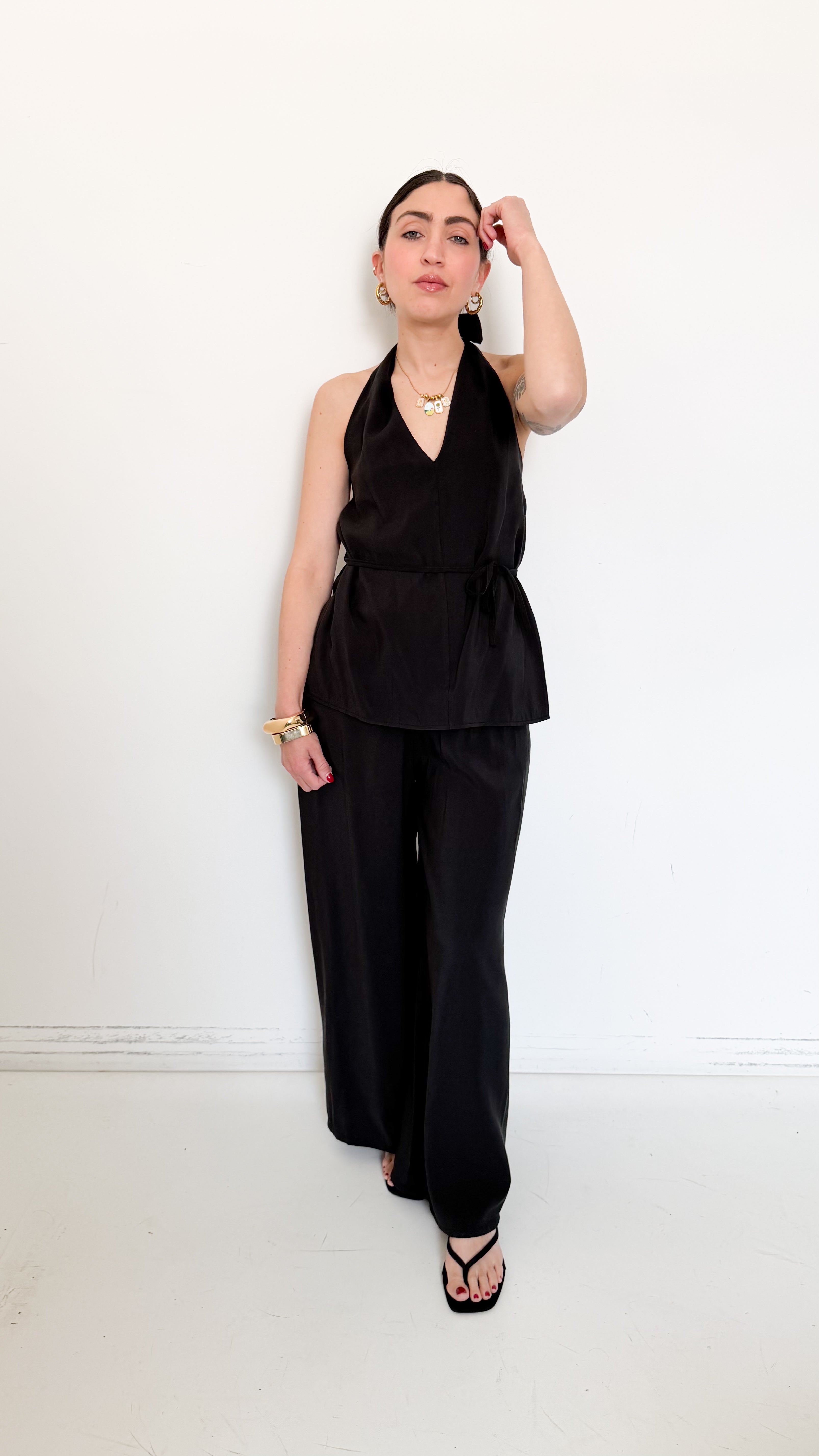Coordinato Nero Con Top
