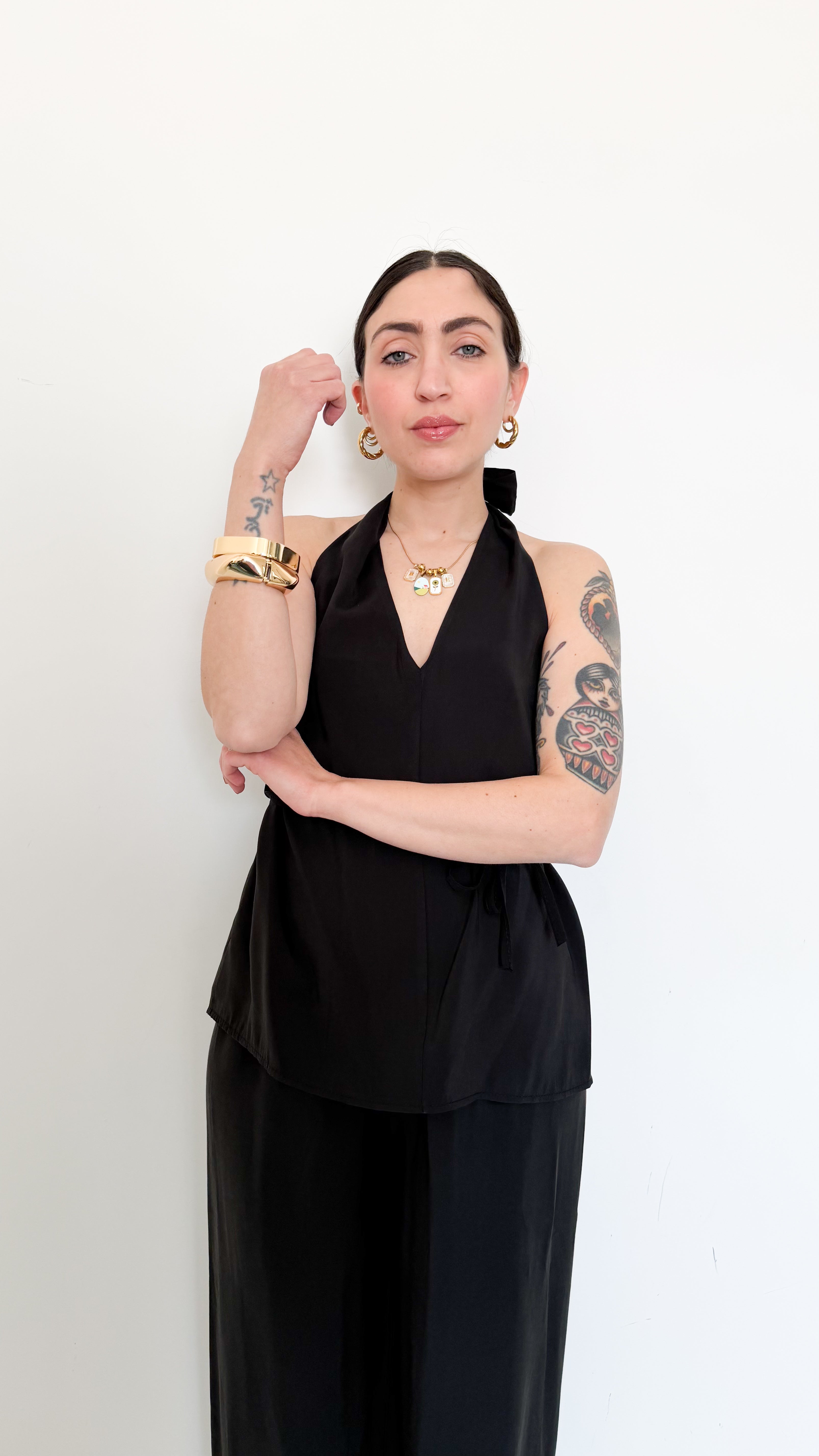 Coordinato Nero Con Top