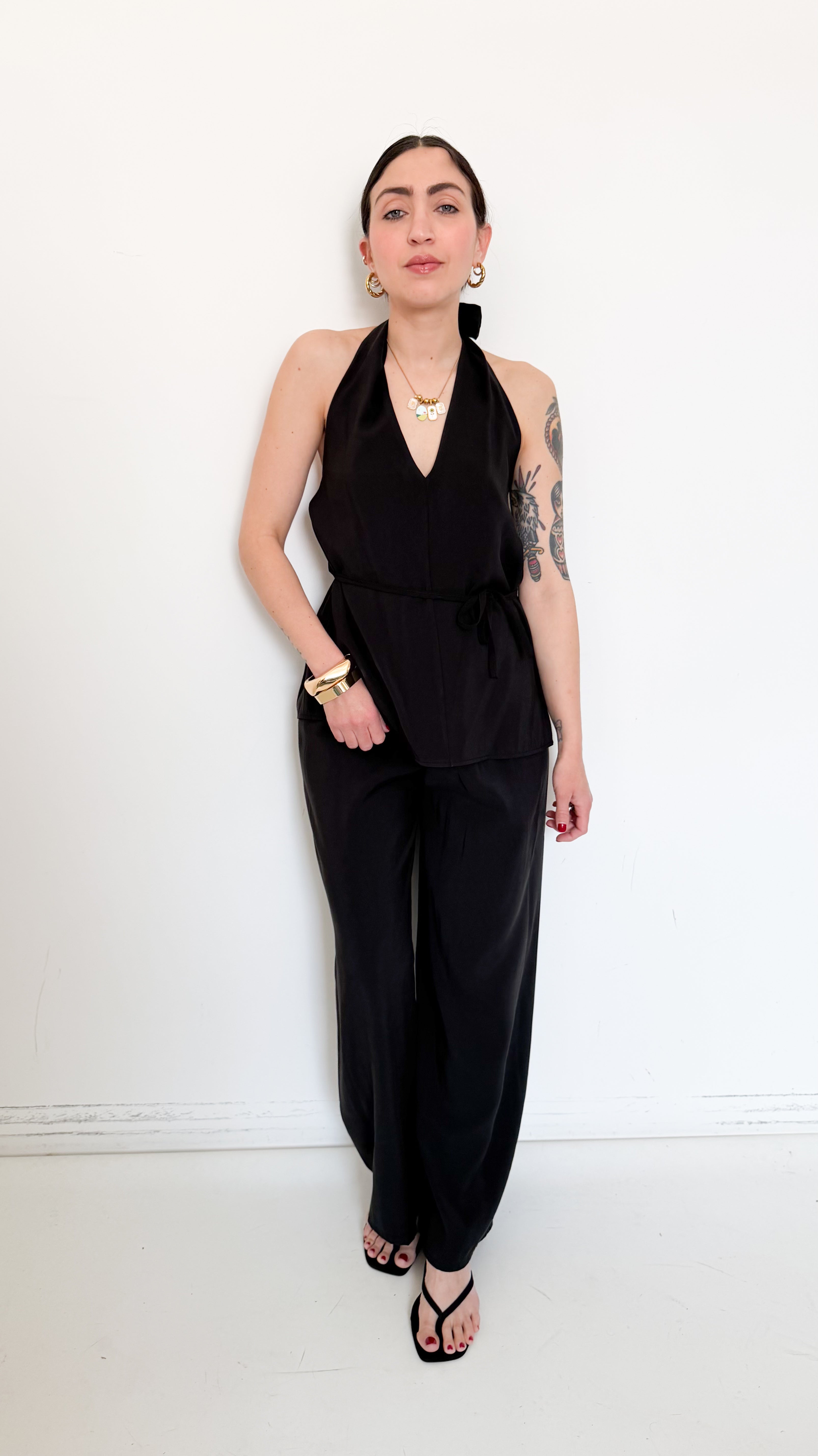 Coordinato Nero Con Top
