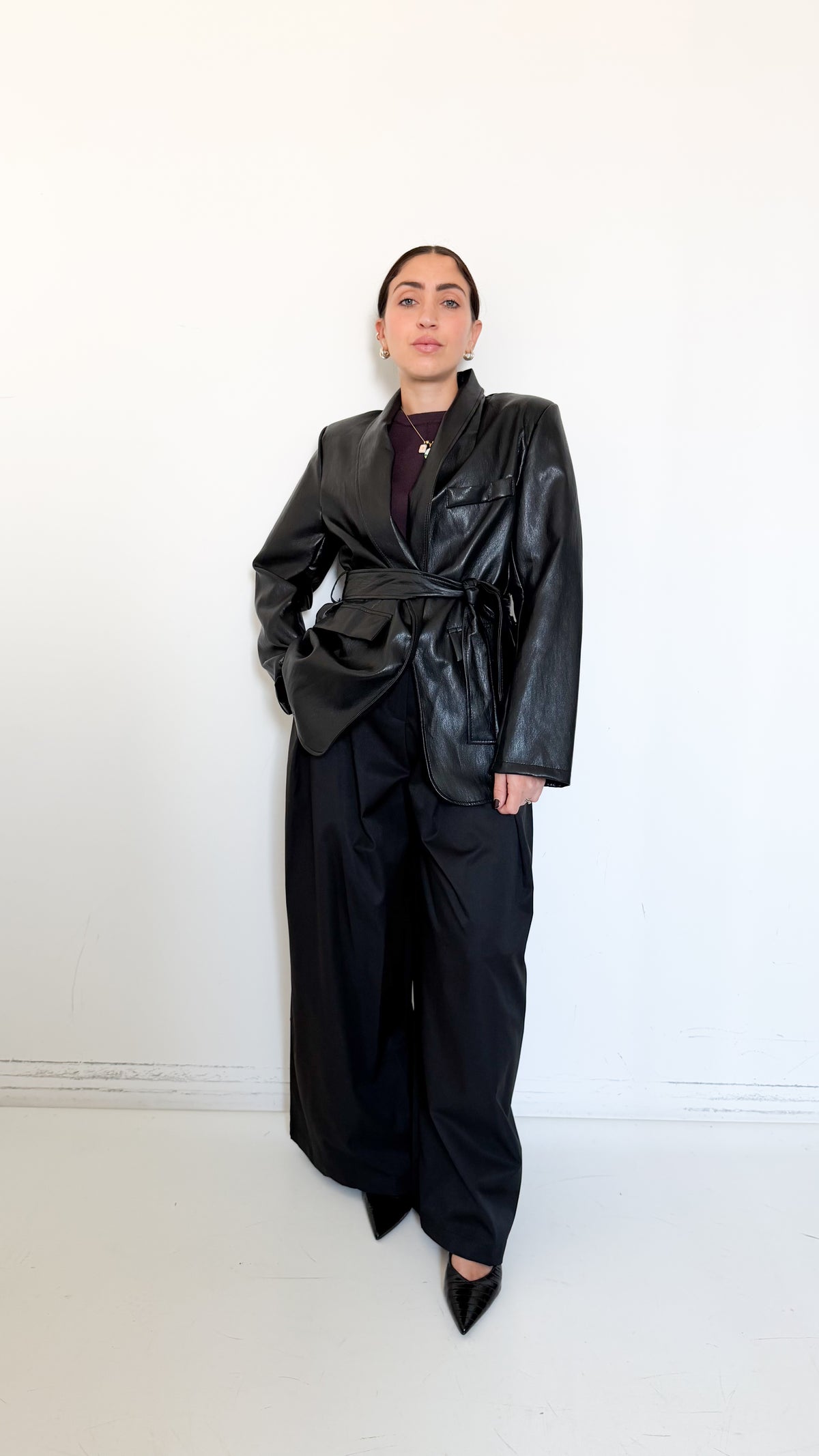 Pantaloni Neri Con Pinces