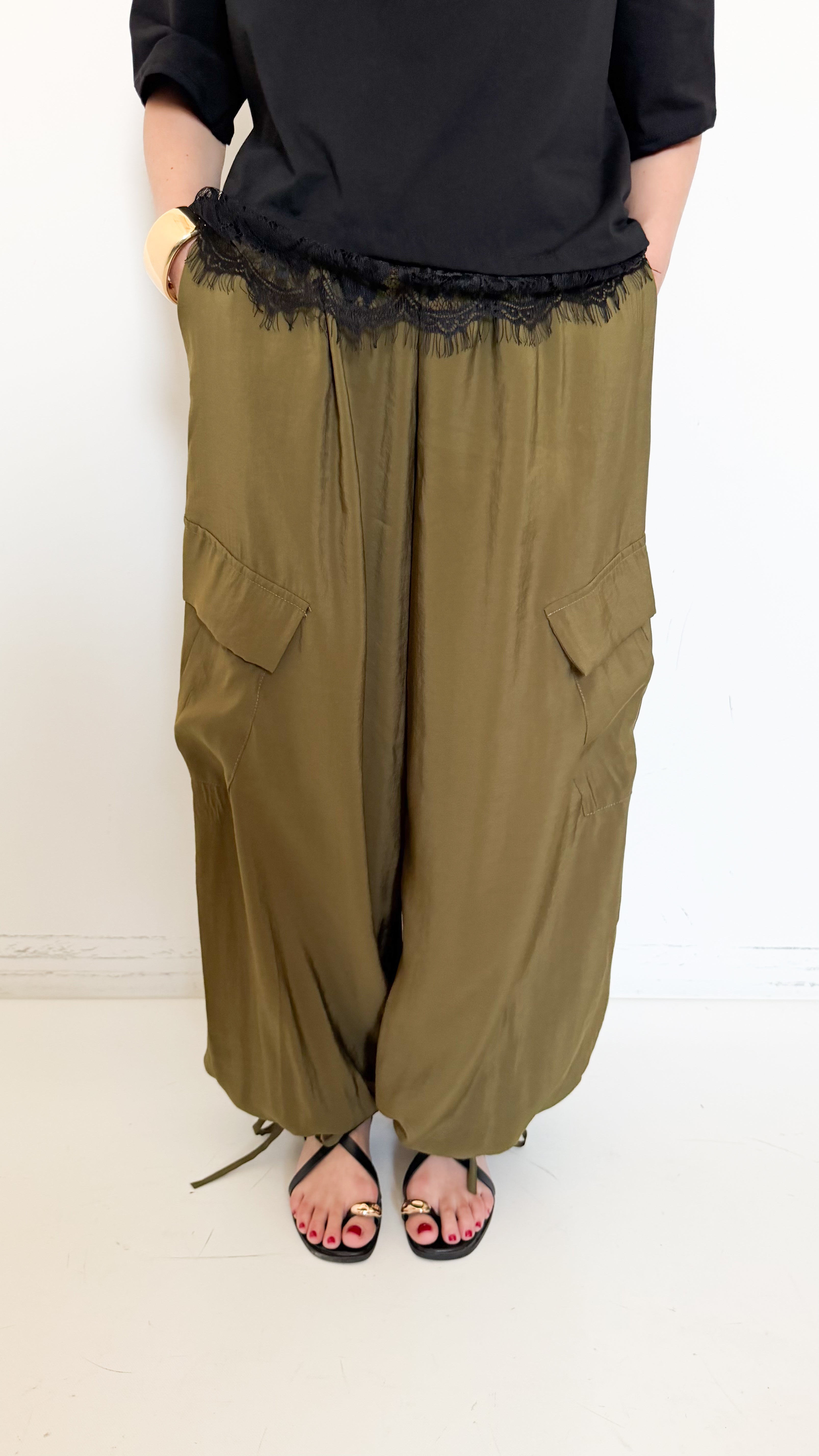 Pantaloni Cargo Verdi