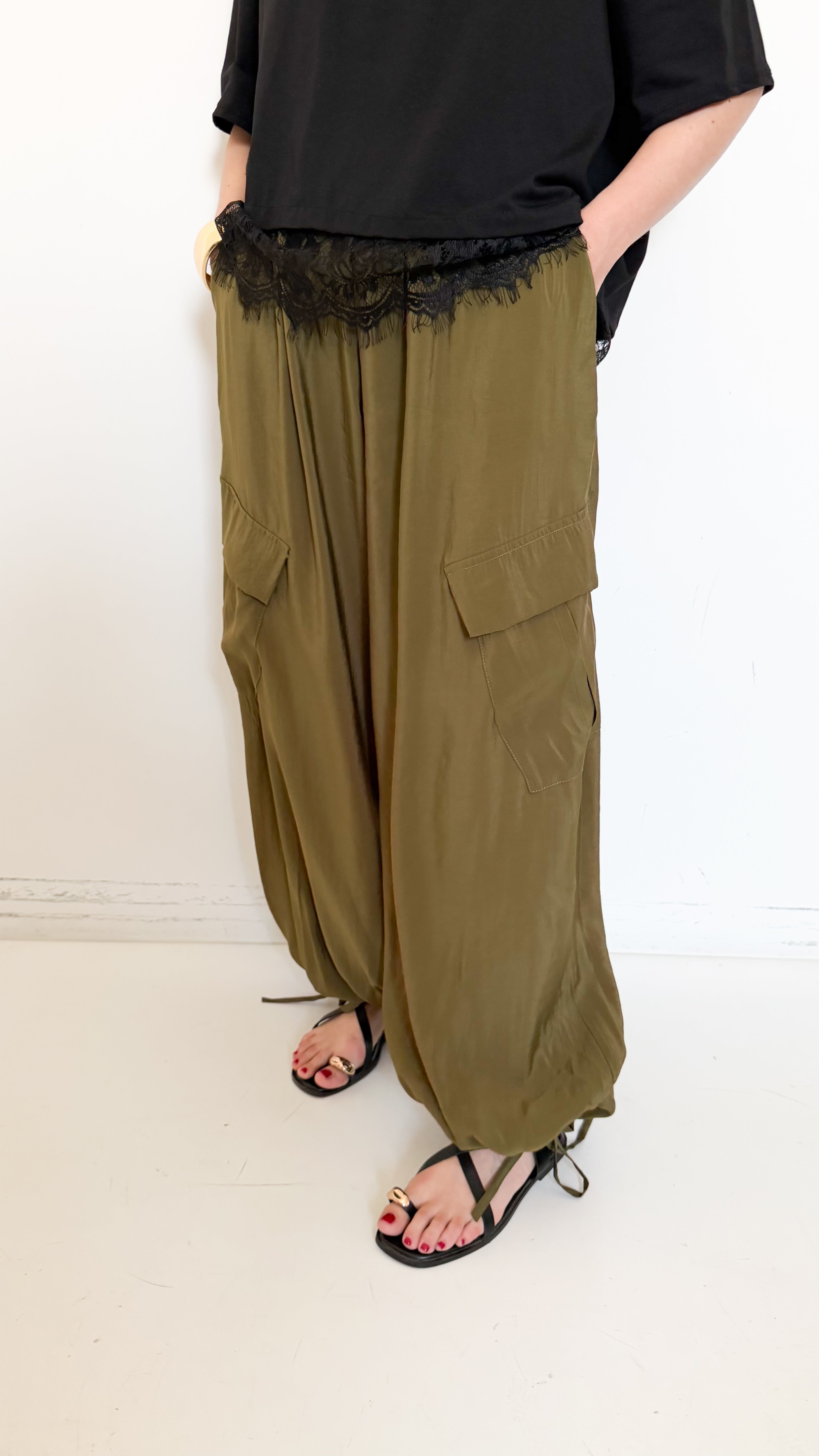Pantaloni Cargo Verdi