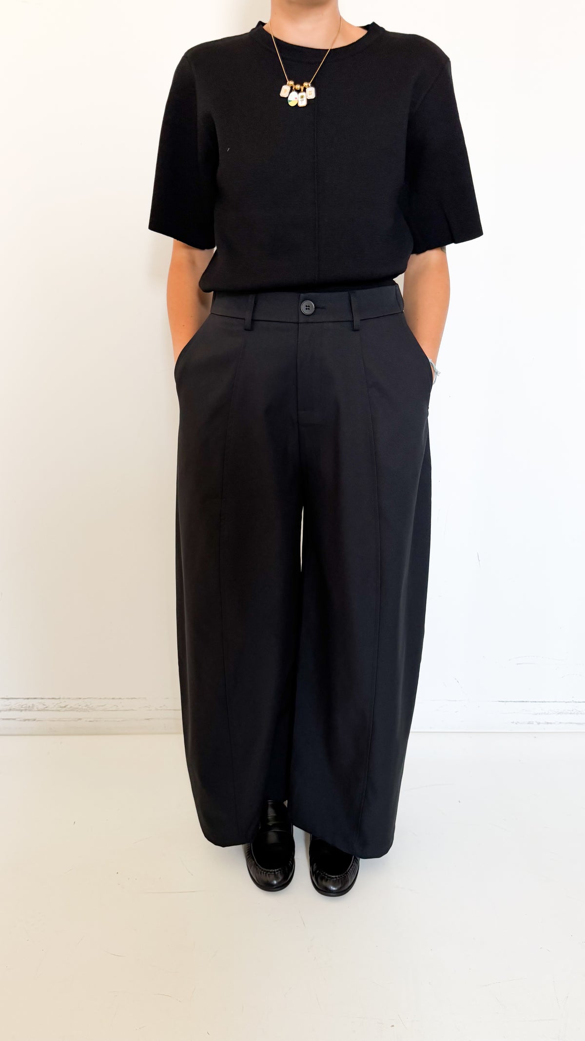 Pantaloni Barrel Neri