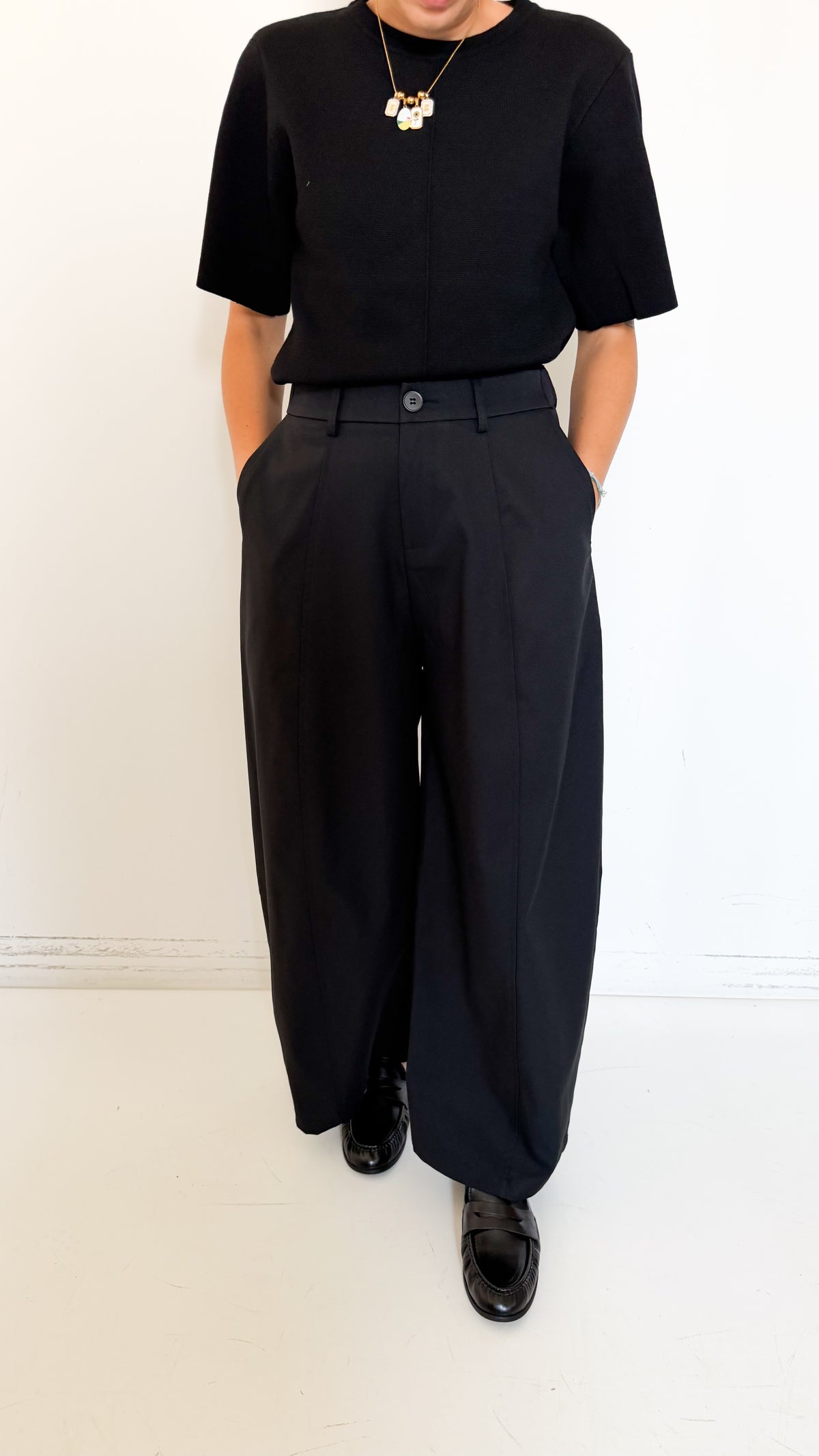 Pantaloni Barrel Neri