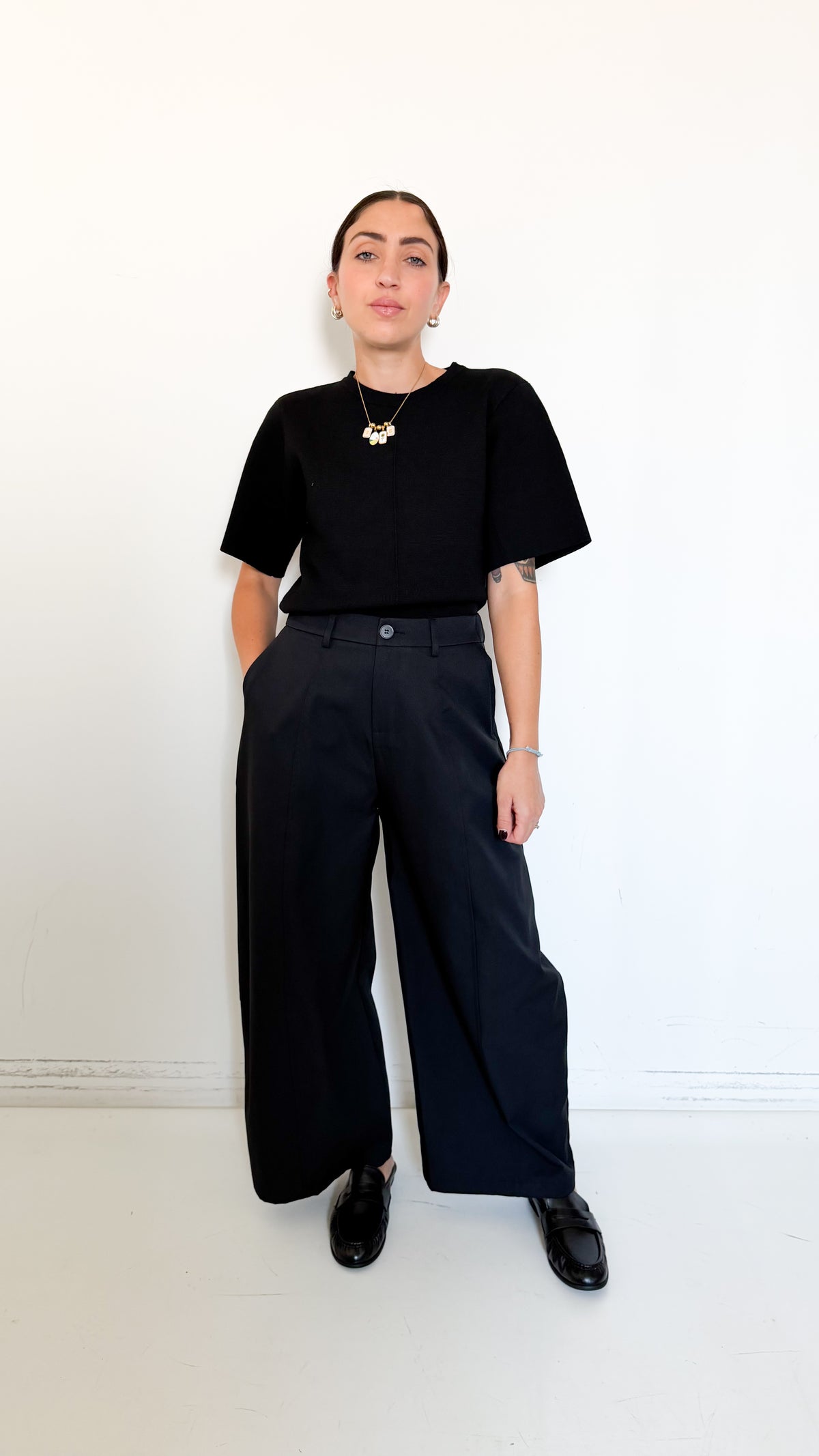 Pantaloni Barrel Neri
