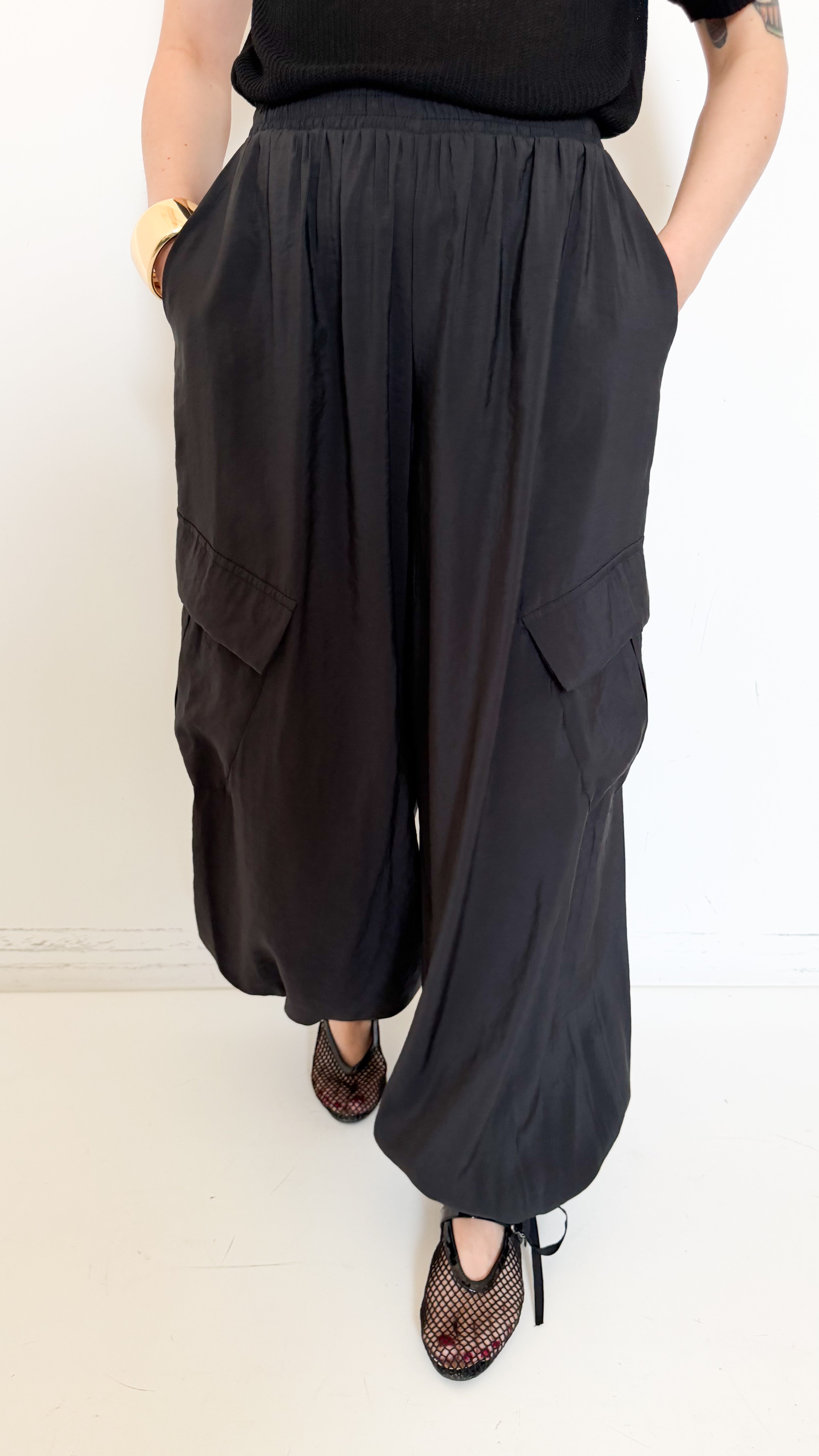Pantaloni Cargo Neri
